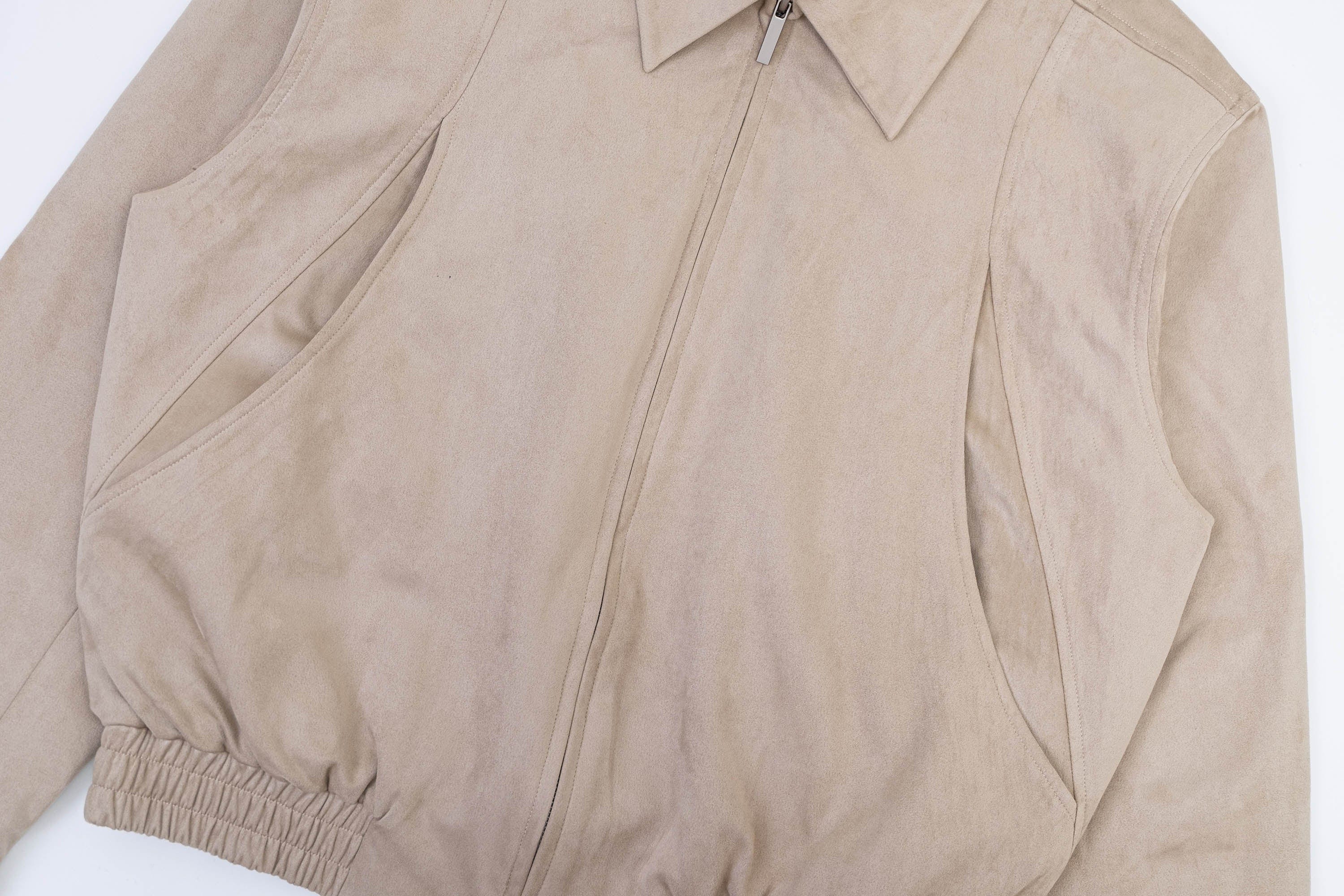 IN EXISTENCE Curved Spliced Smooth Harrington Jacket