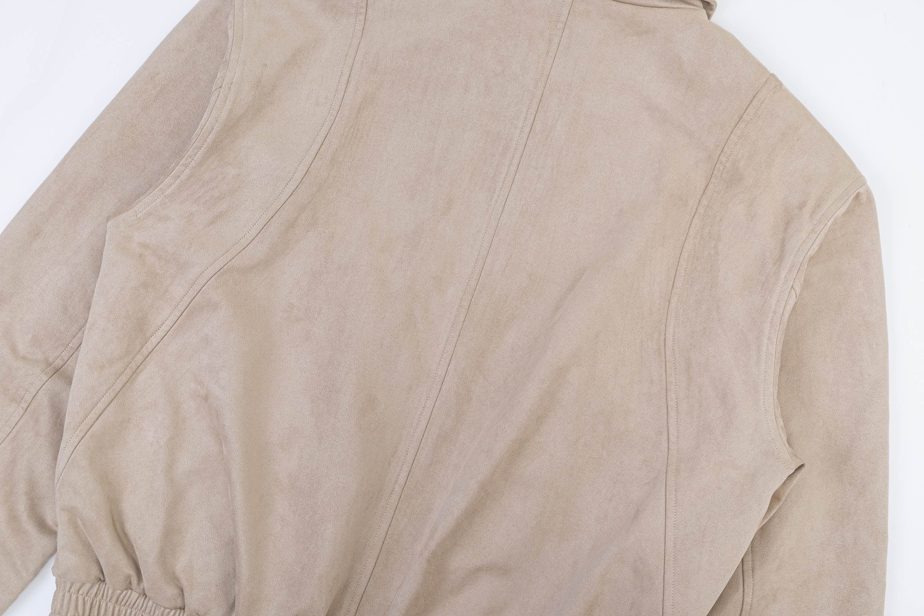 IN EXISTENCE Curved Spliced Smooth Harrington Jacket