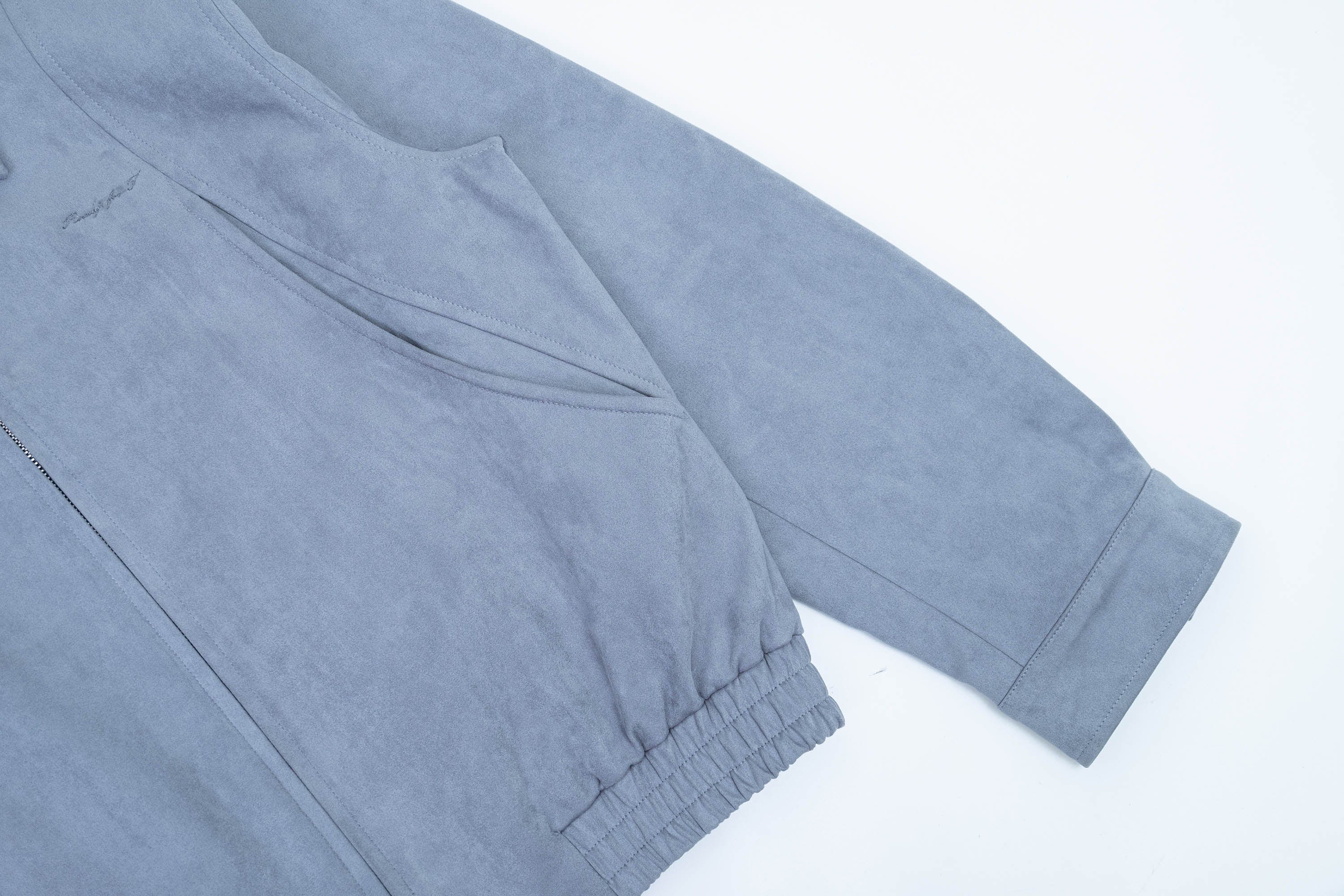 IN EXISTENCE Curved Spliced Smooth Harrington Jacket