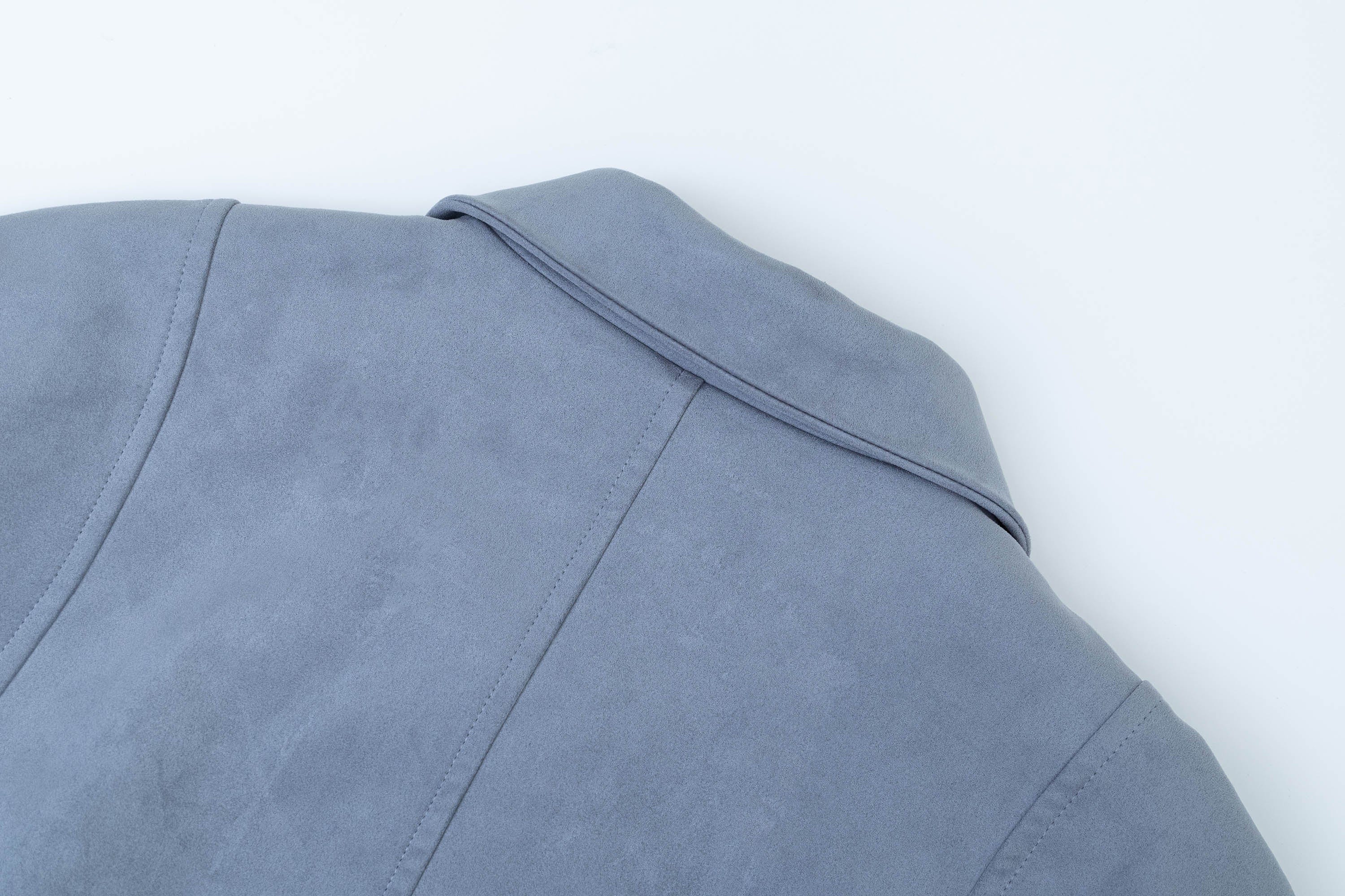 IN EXISTENCE Curved Spliced Smooth Harrington Jacket