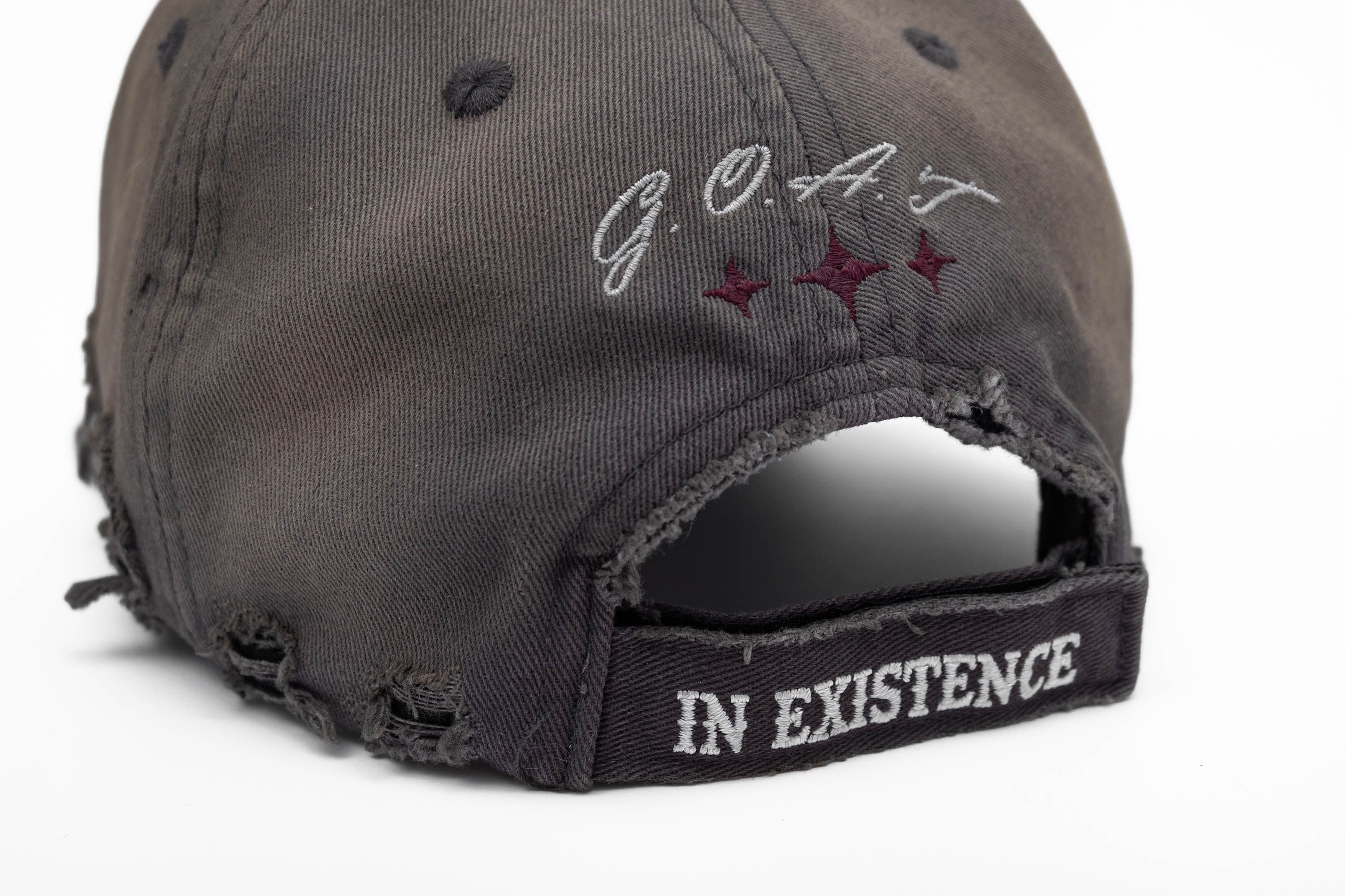 IN EXISTENCE The GOAT Washed Distressed Embroidered Cap