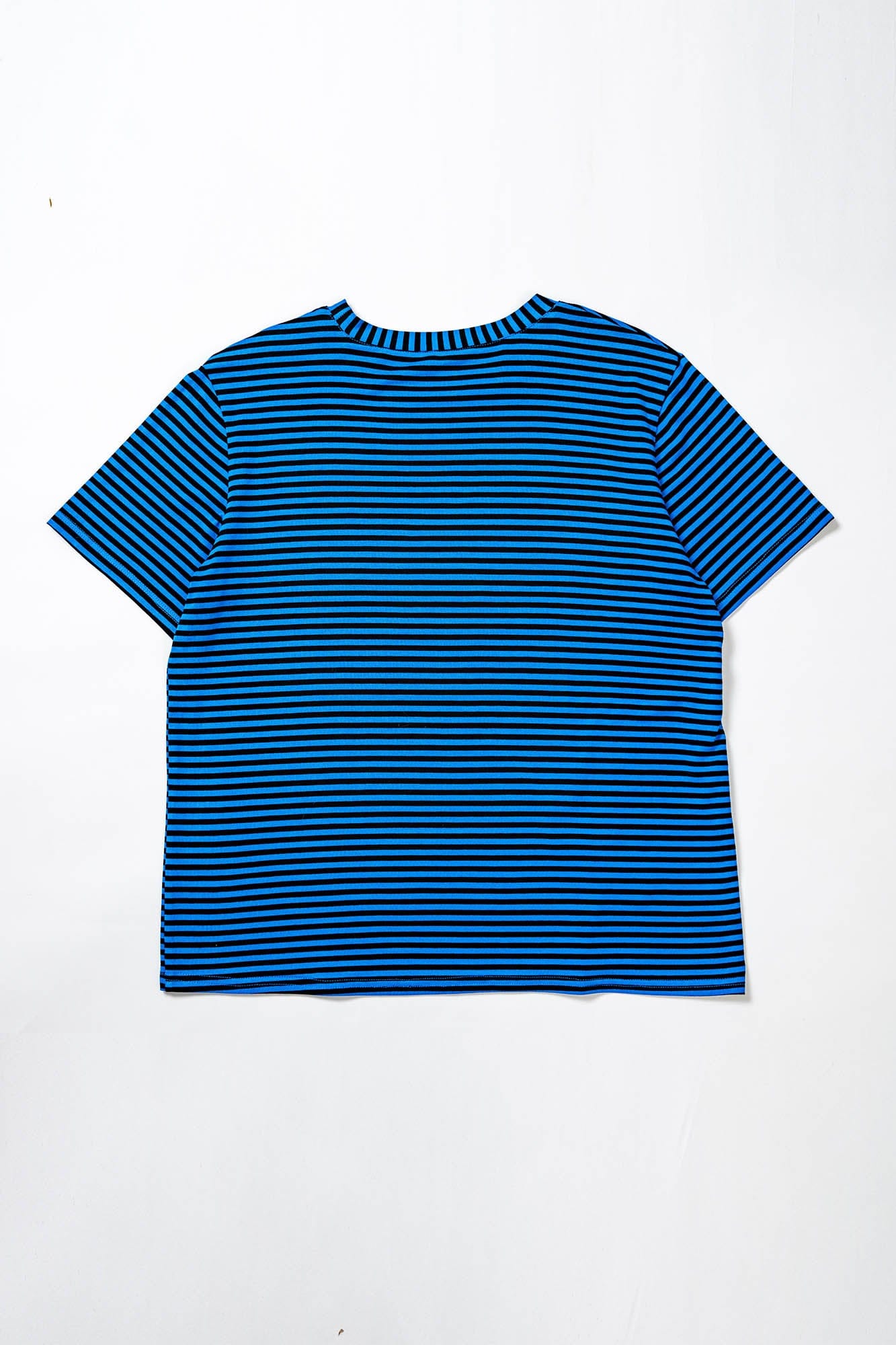 KADAKADA Striped Mountain Graphic Stretch T-Shirt