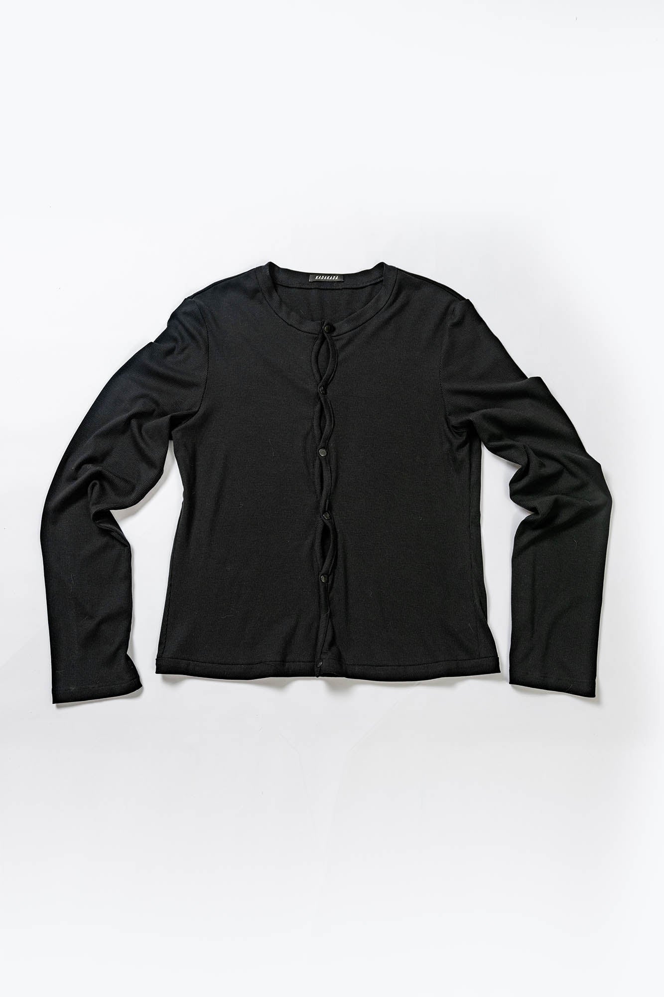 KADAKADA Cut-Out Loop Button Fitted Cardigan