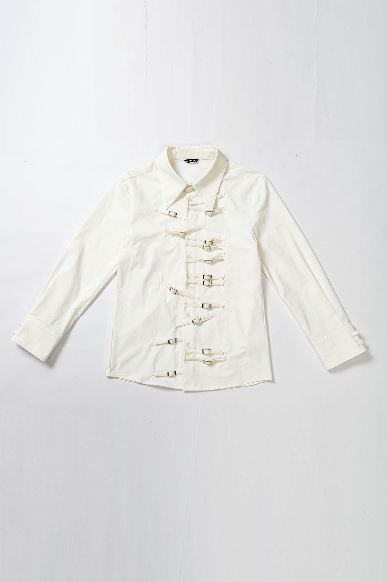 KADAKADA Asymmetrical Multi-Buckle Tailored Fit Shirt