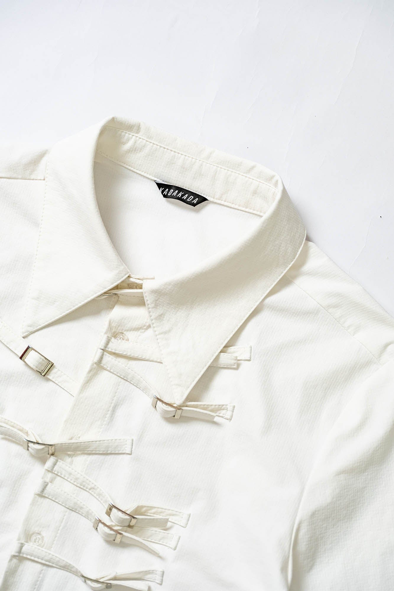 KADAKADA Asymmetrical Multi-Buckle Tailored Fit Shirt
