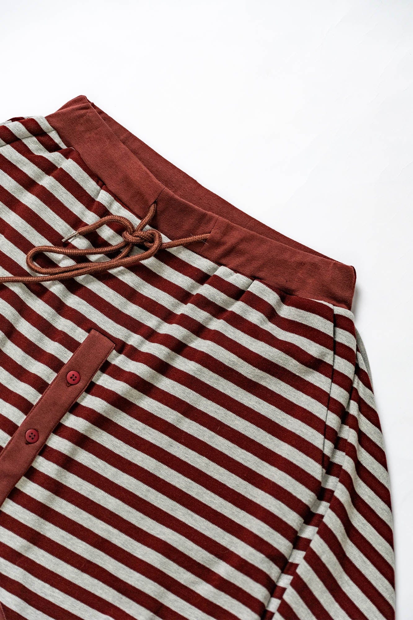 KADAKADA Sweater-Reworked Striped Knit Shorts