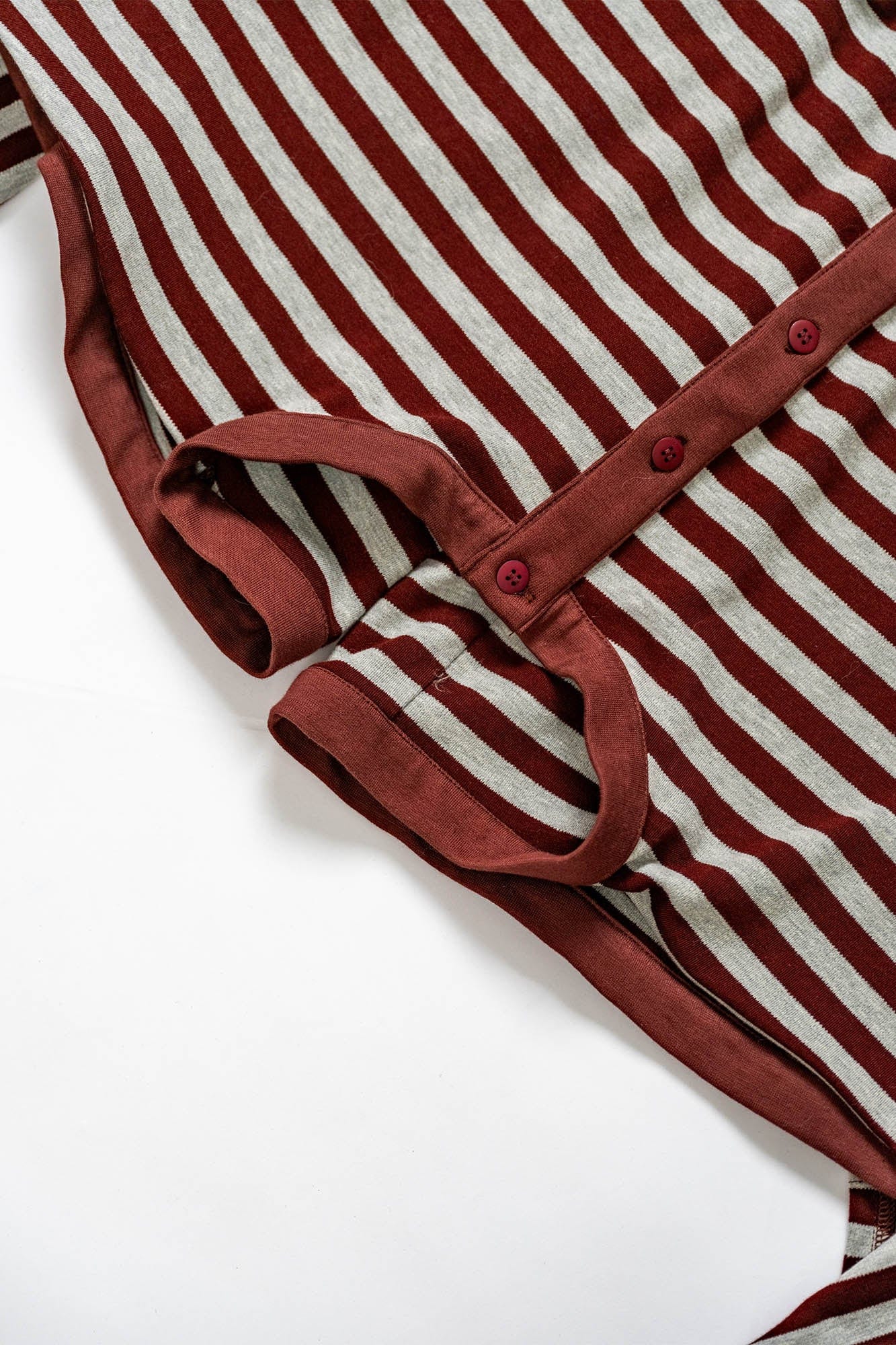 KADAKADA Sweater-Reworked Striped Knit Shorts