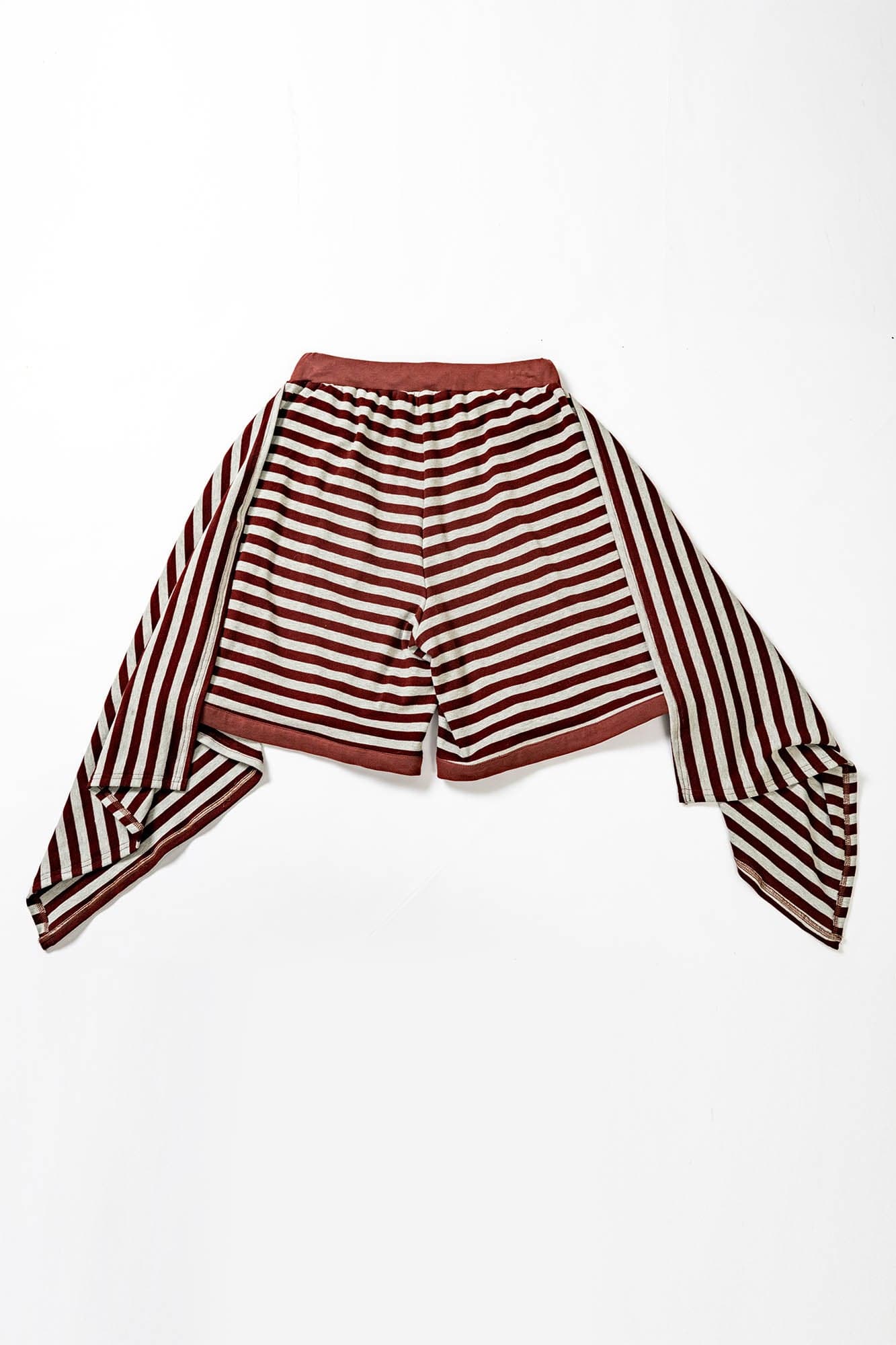 KADAKADA Sweater-Reworked Striped Knit Shorts