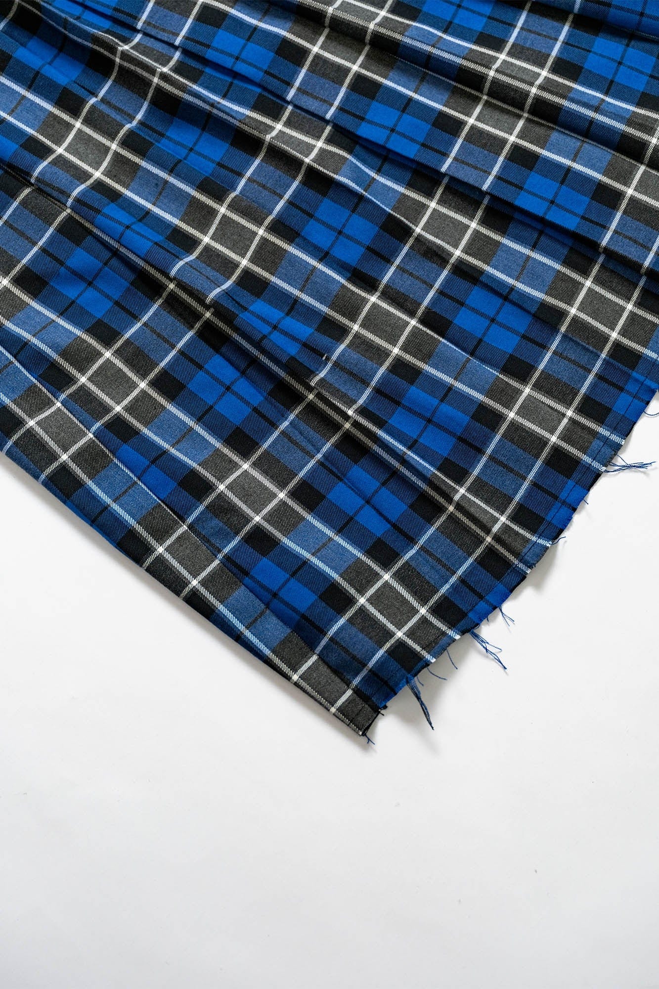 KADAKADA Paneled Reversible Plaid Raw-Edge Maxi Skirt