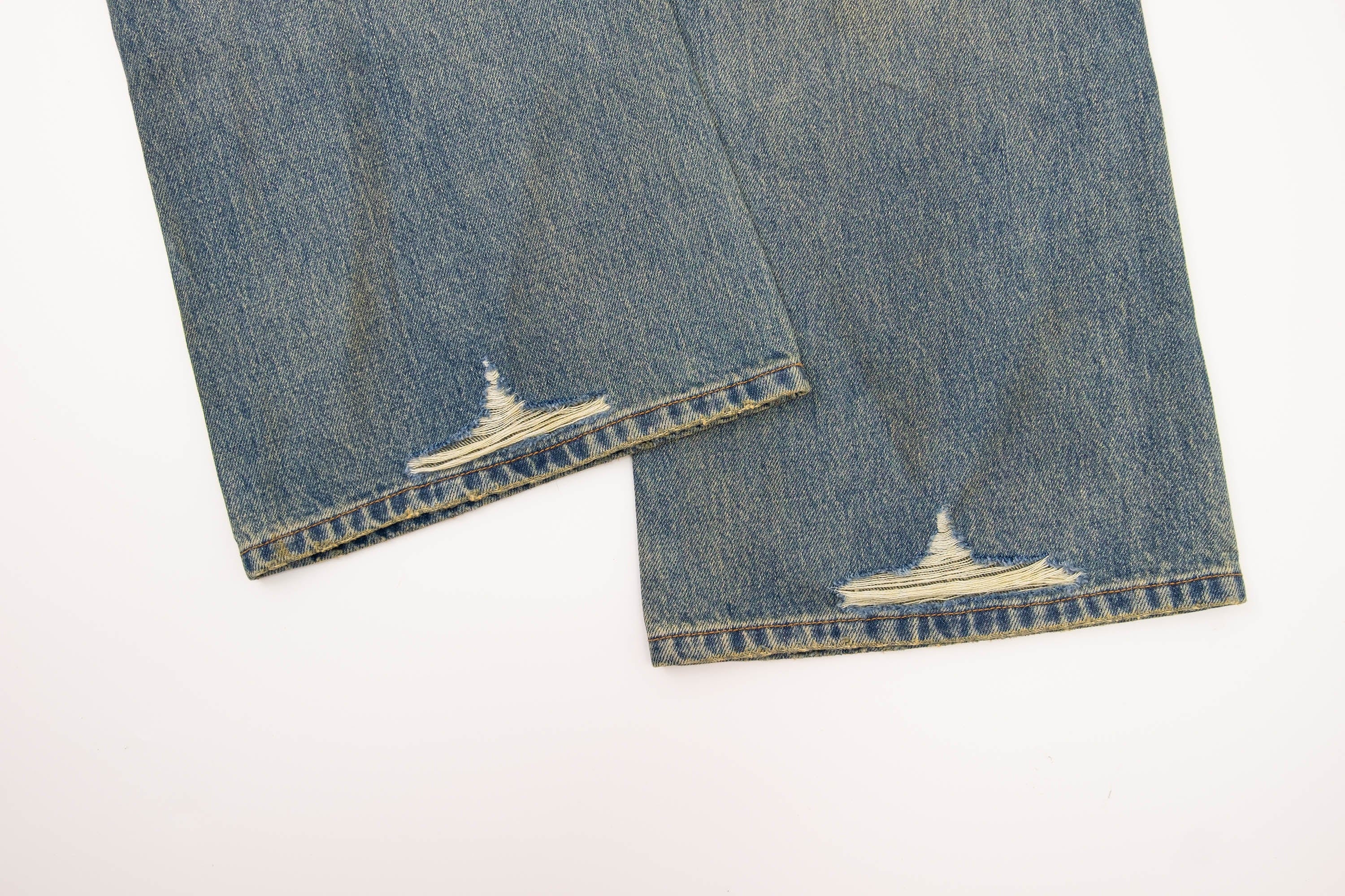 IN EXISTENCE Distressed Cut-Out Oversized Jeans