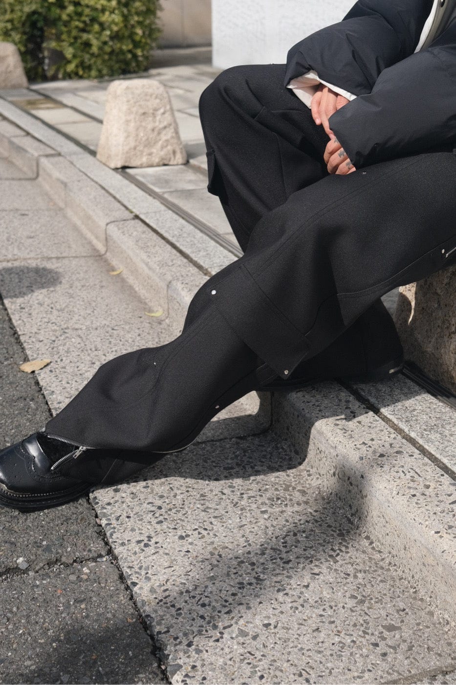 SOURPLUM Side Zippers Rivet Modern Cargo
