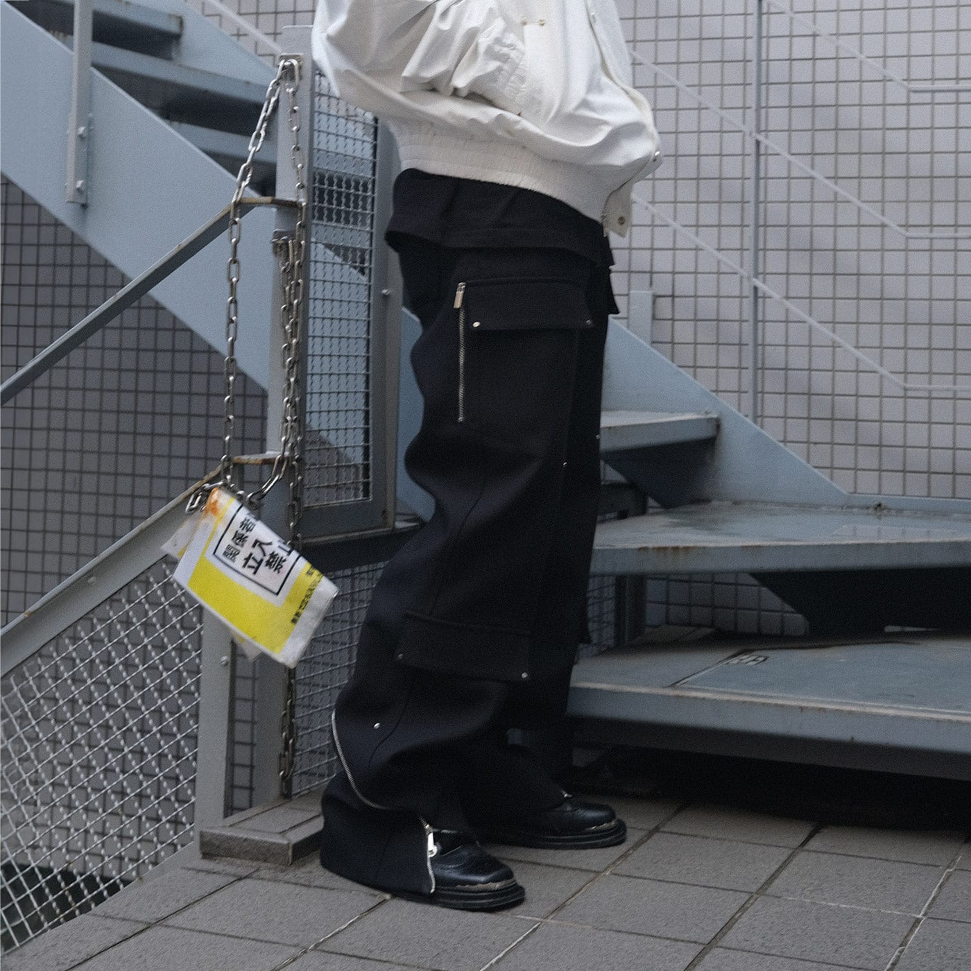 SOURPLUM Side Zippers Rivet Modern Cargo