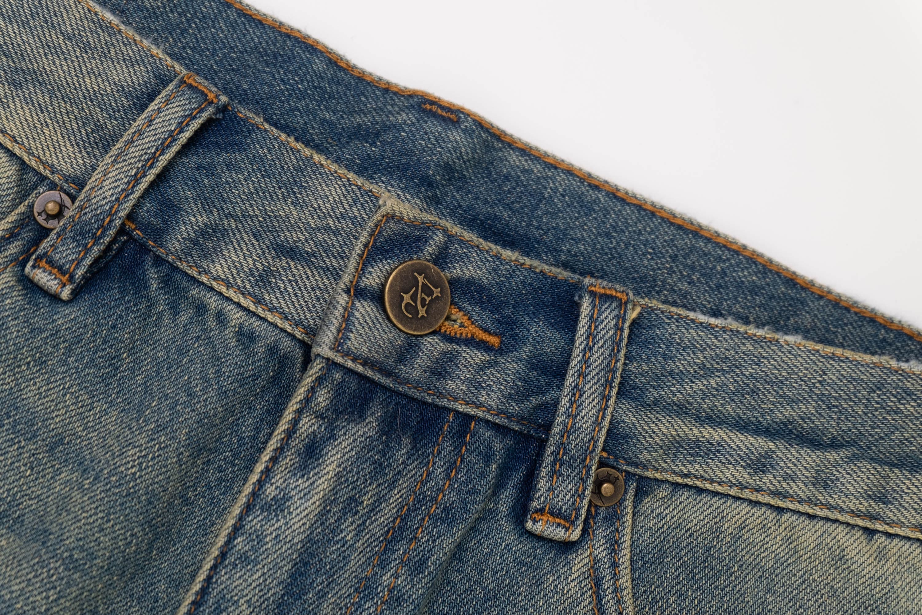 IN EXISTENCE Distressed Cut-Out Oversized Jeans