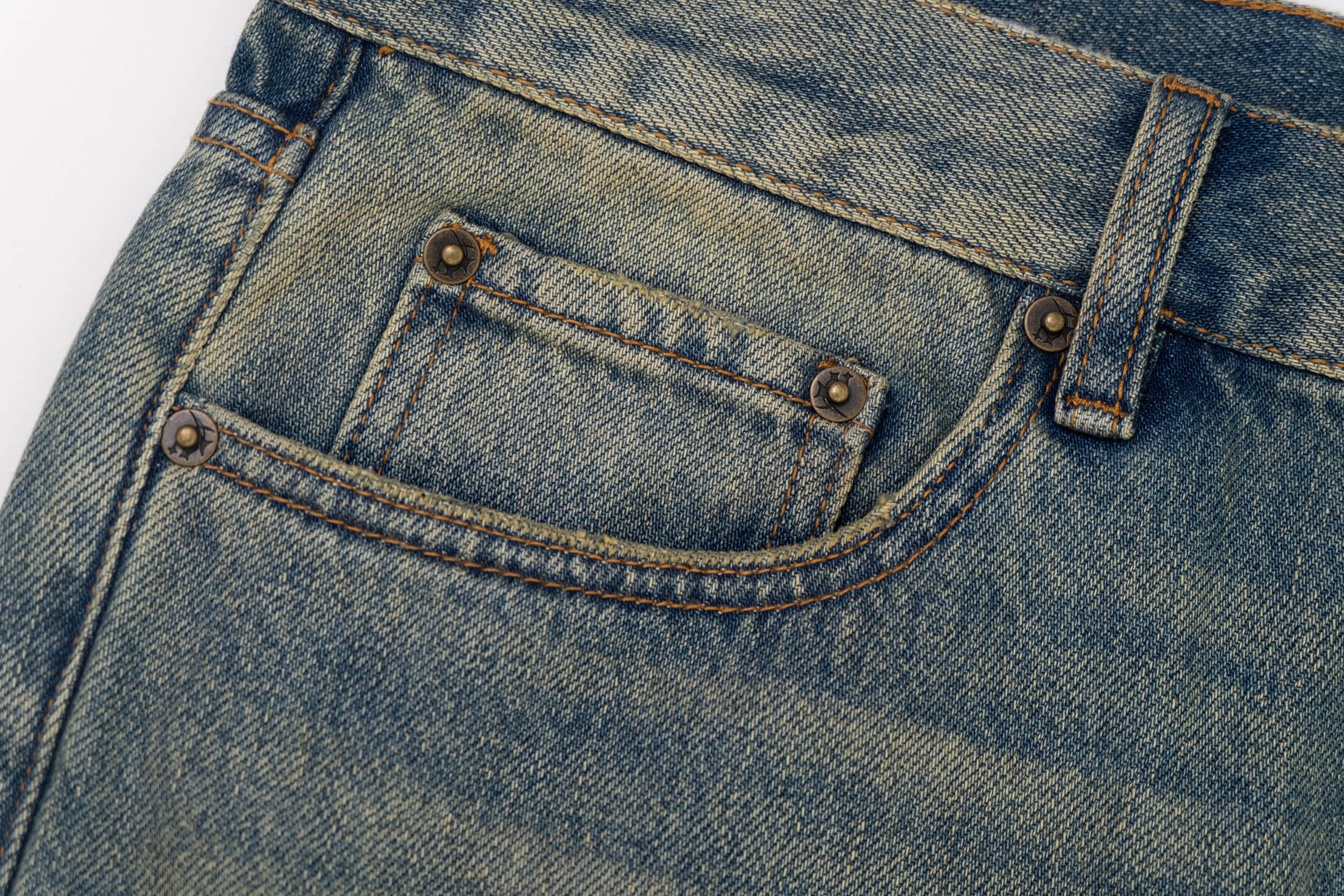 IN EXISTENCE Distressed Cut-Out Oversized Jeans
