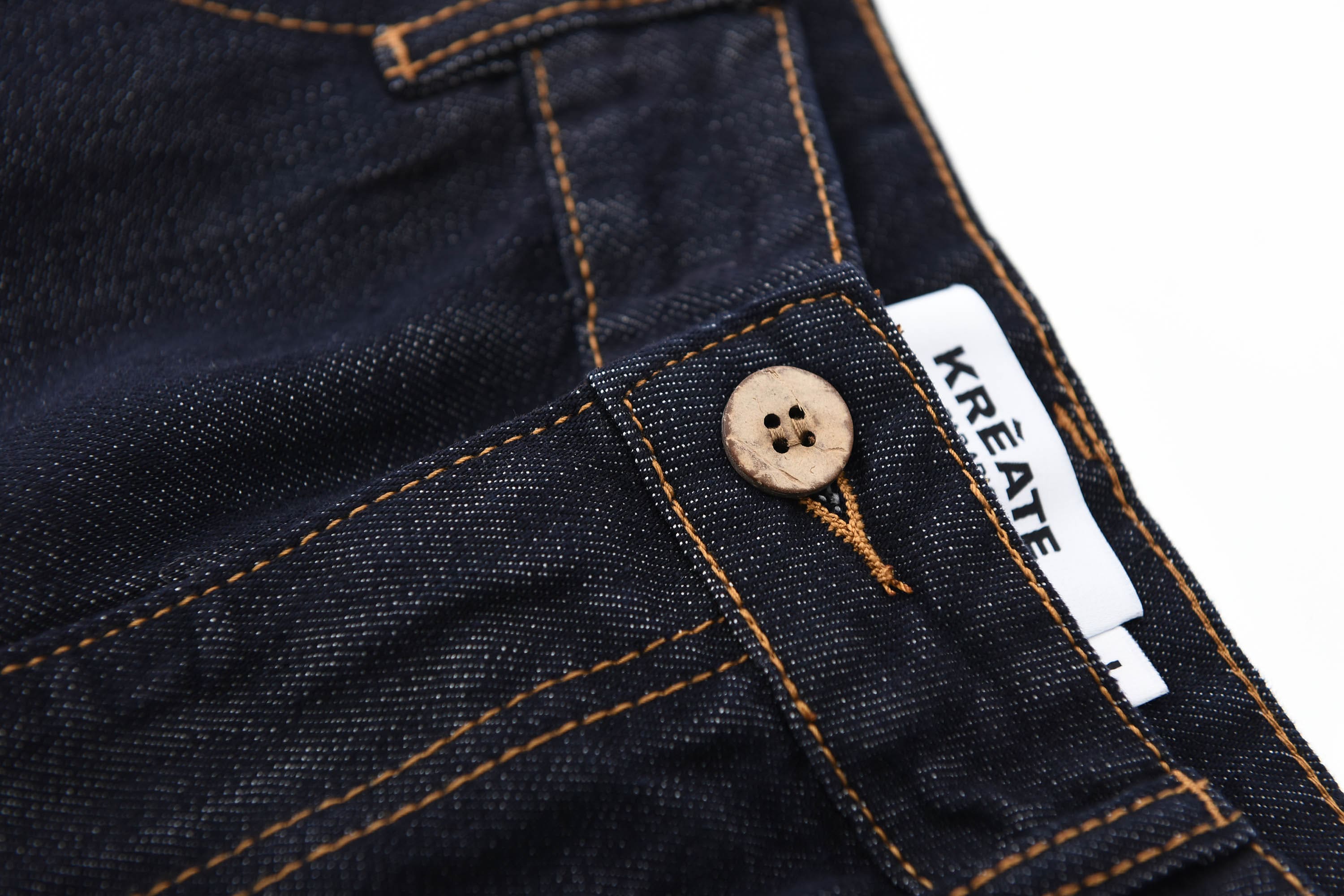 KREATE Button-Trim Flared Jeans