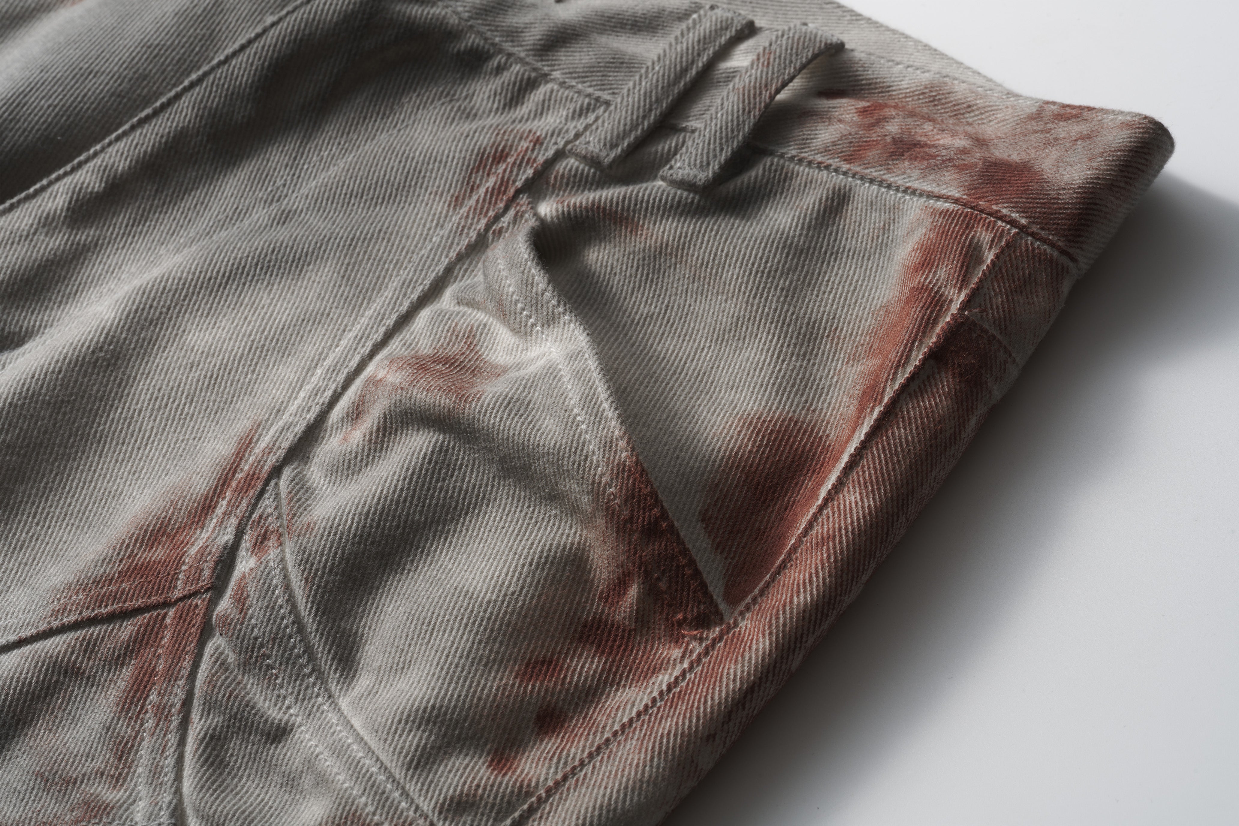 CATSSTAC Rusted Deconstructed Wide-Leg Jeans