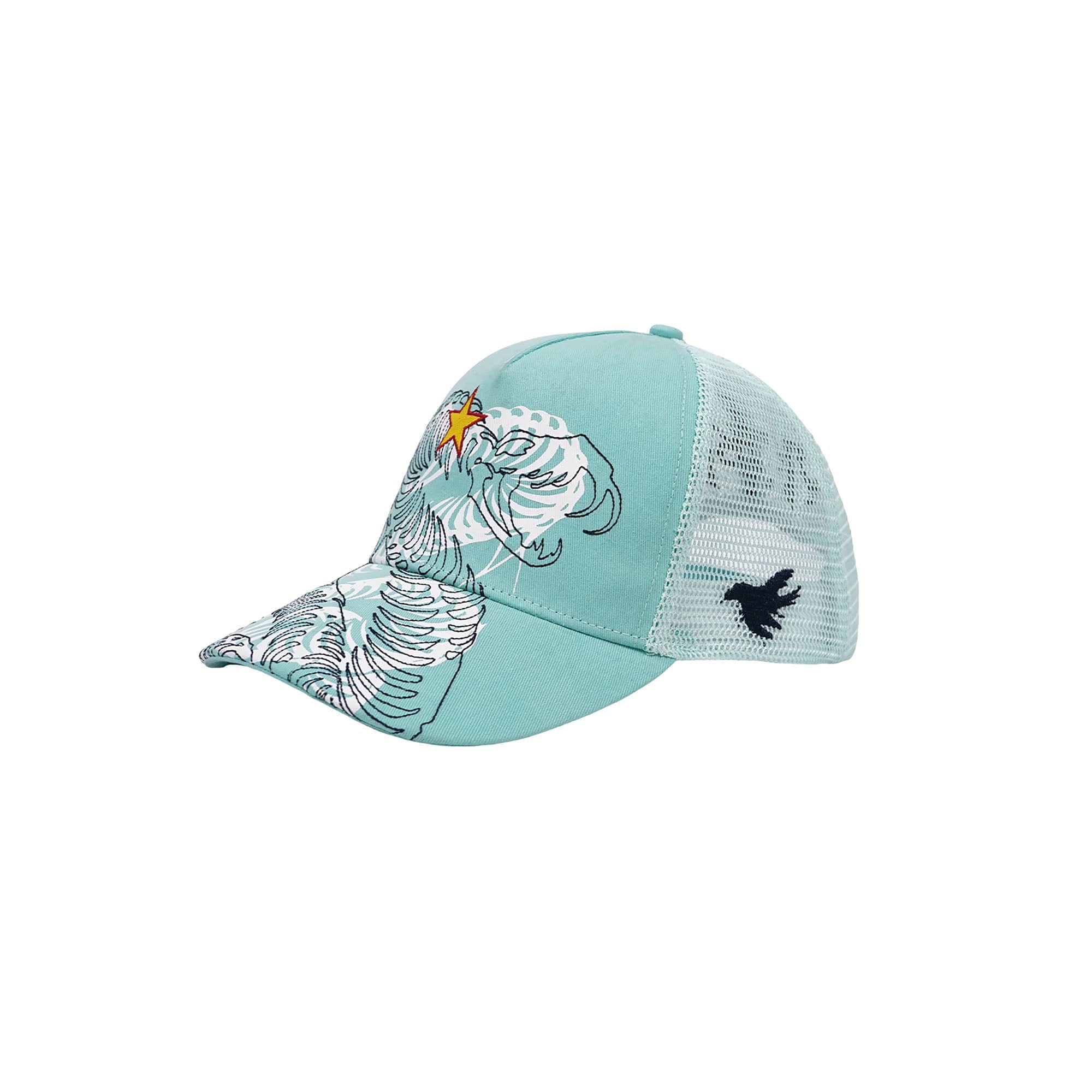 VINKID Twin Serpent Star Mesh Cap