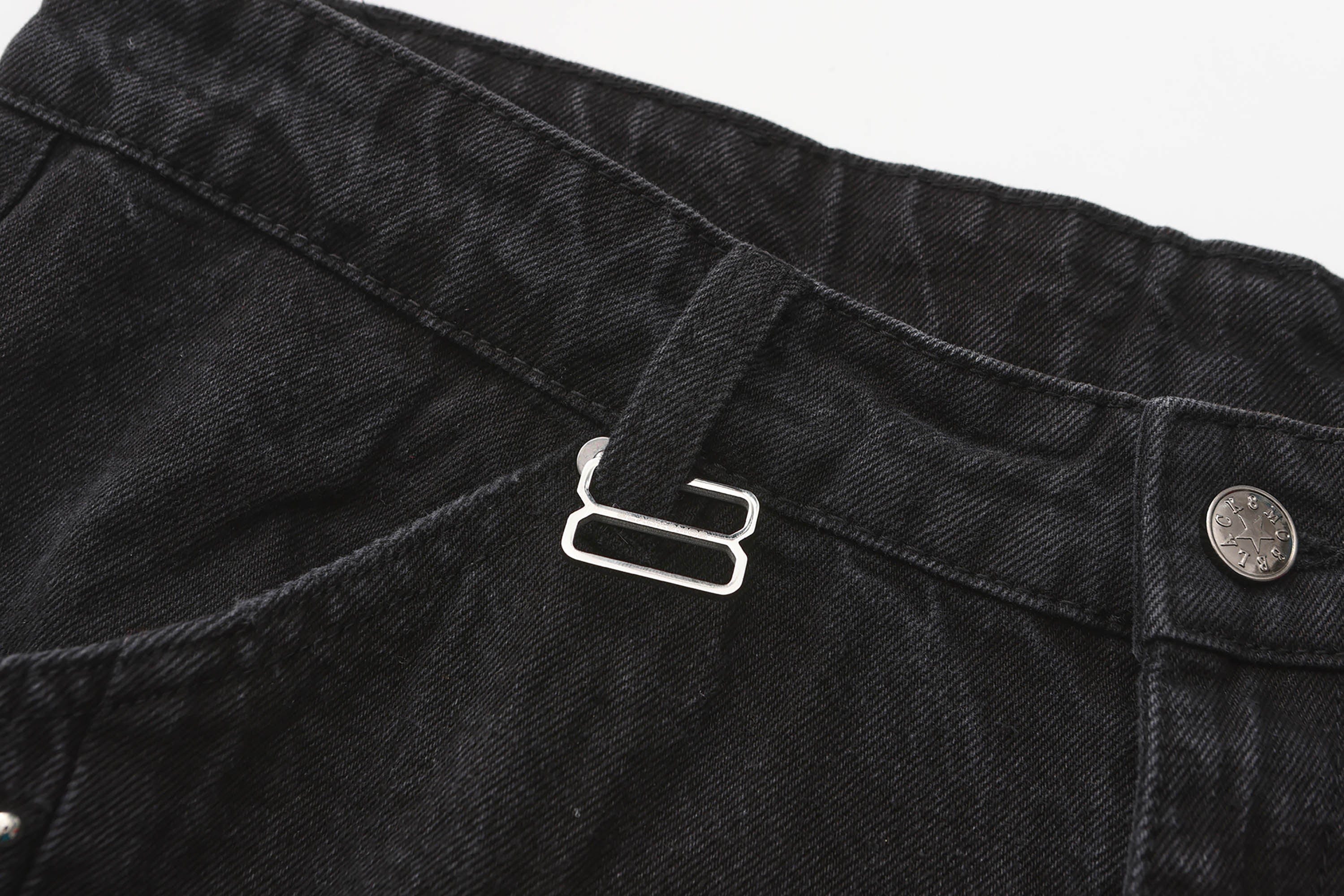 BLACK8MOB Armour Crinkled Rivet Pants