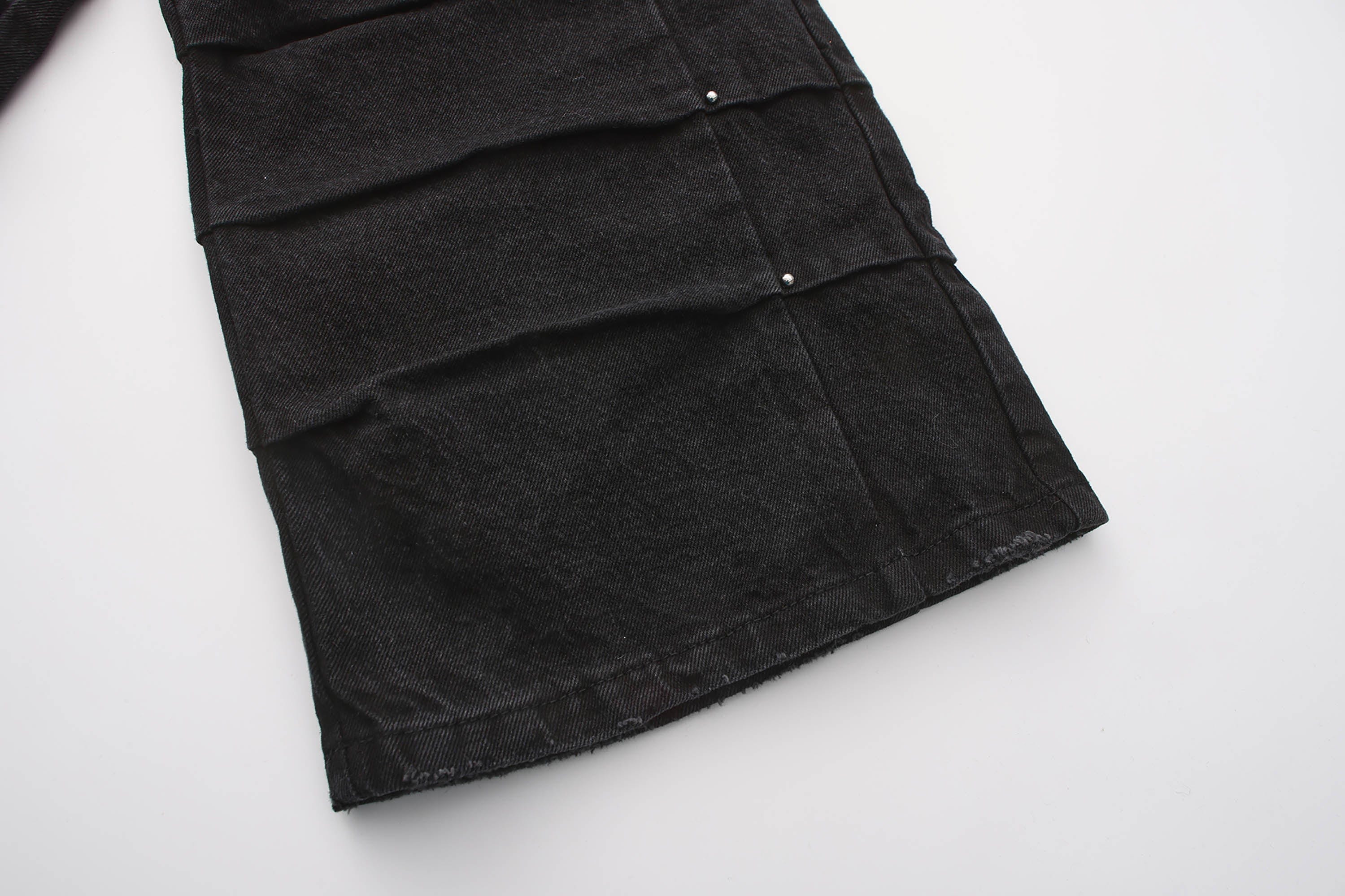 BLACK8MOB Armour Crinkled Rivet Pants