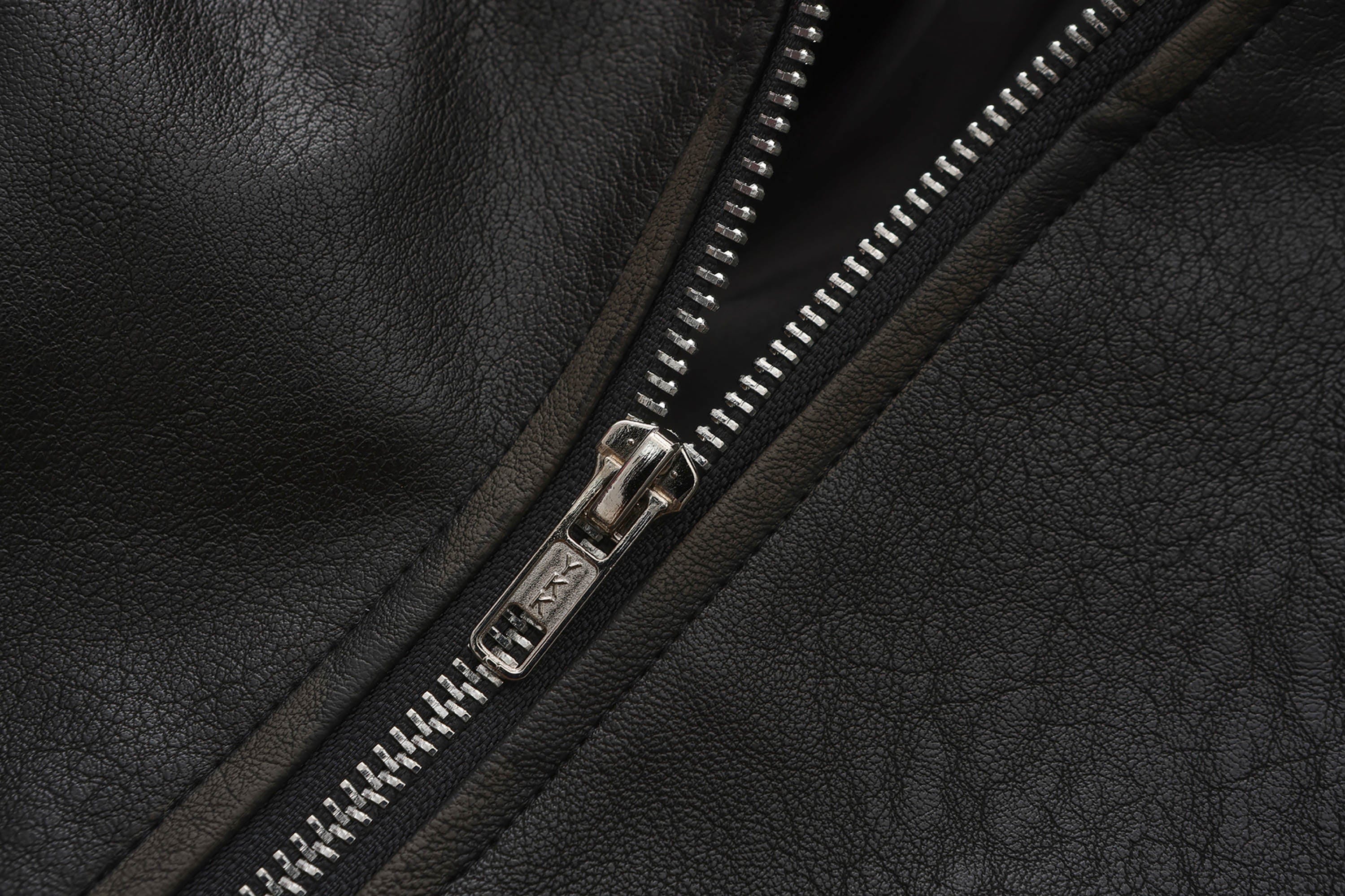BLACK8MOB Distressed Graphics Faded Studded Leather Jacket