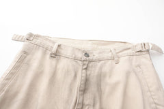BLACK8MOB Distressed Paneled Multi-Pocket Cargo