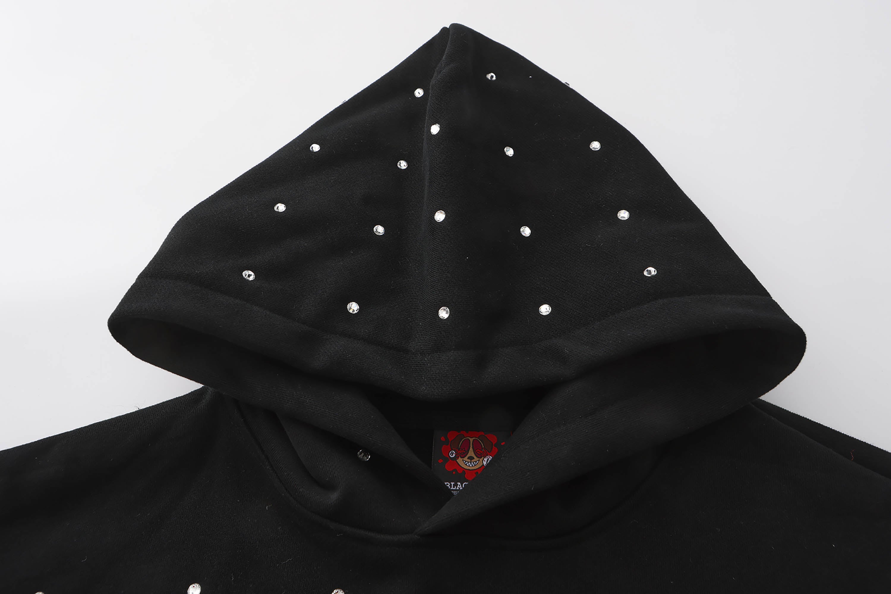 BLACK8MOB Full Studded Cross Hoodie