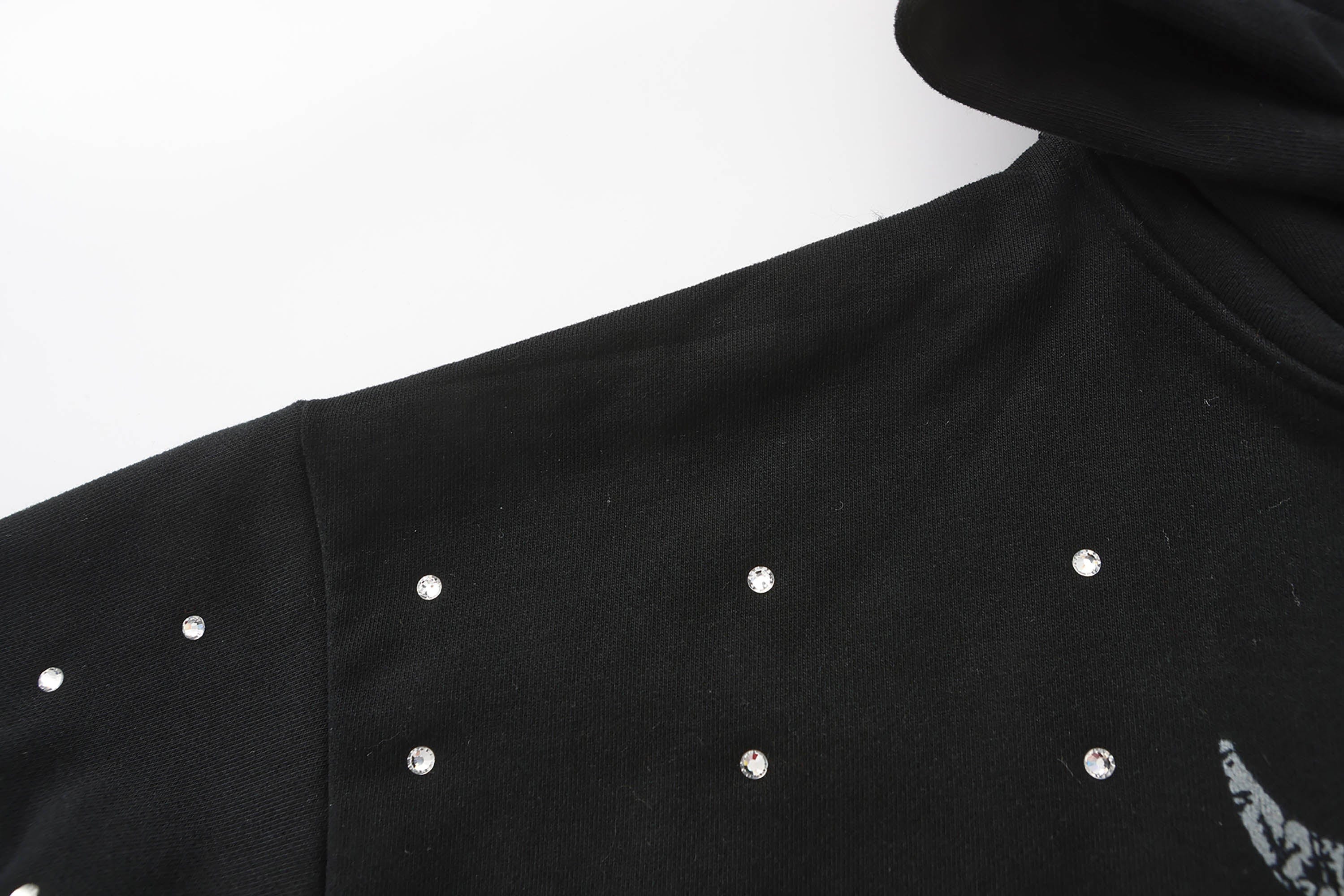 BLACK8MOB Full Studded Cross Hoodie