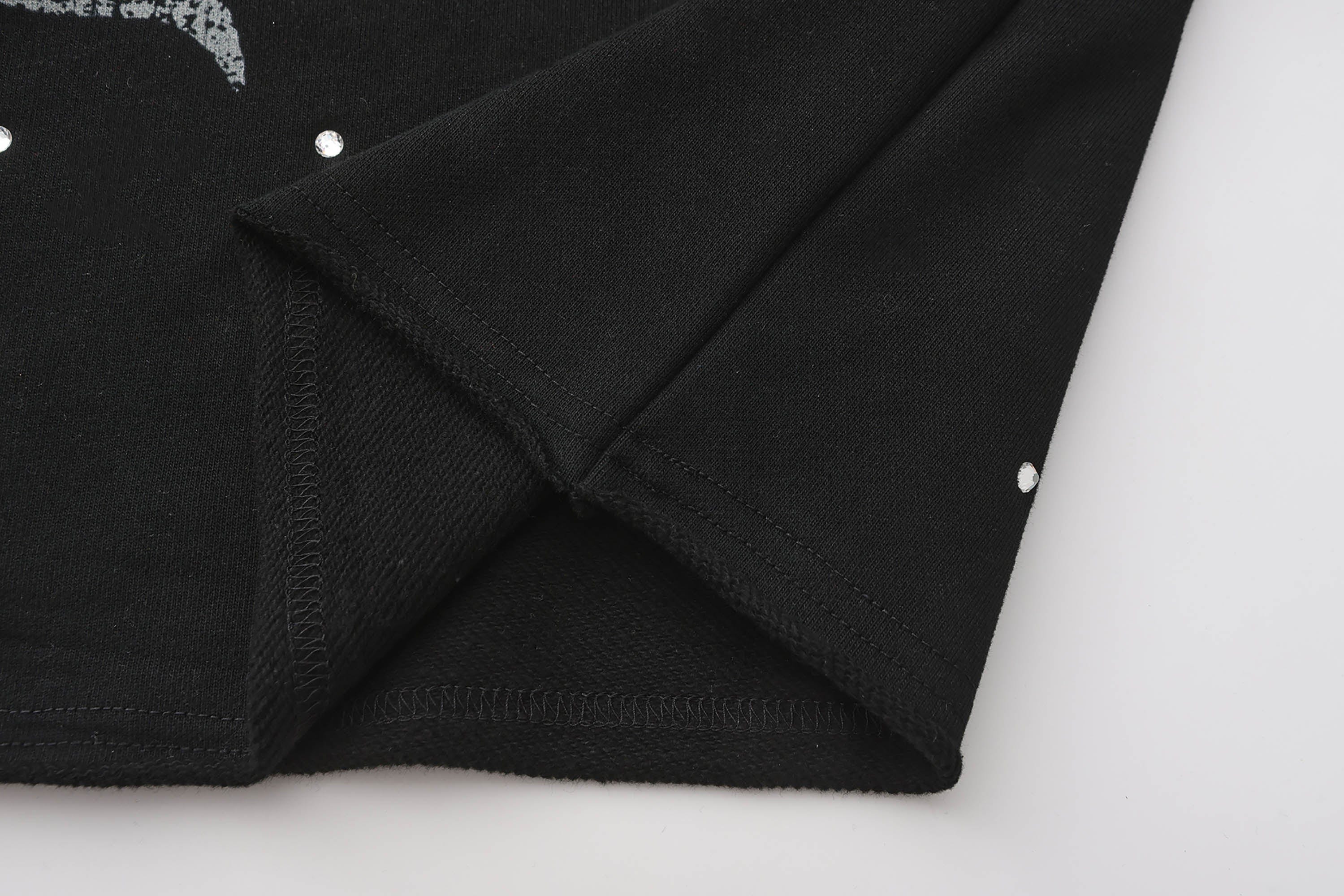 BLACK8MOB Full Studded Cross Hoodie