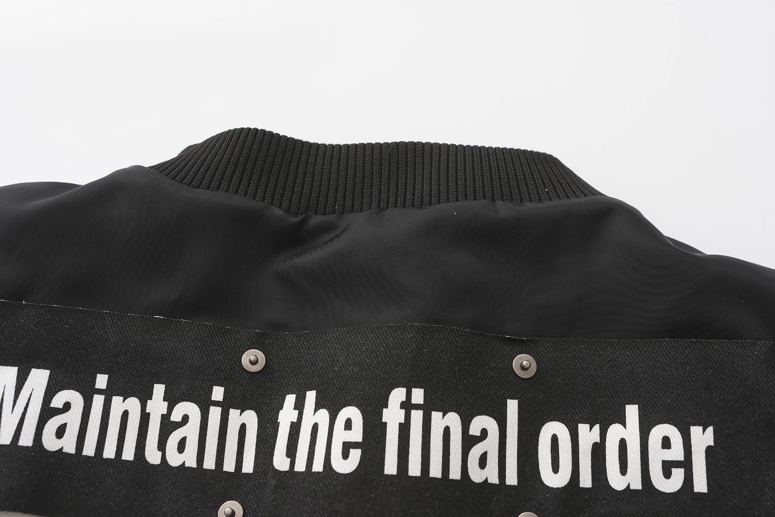 BLACK8MOB Studded Patchwork Bomber Jacket