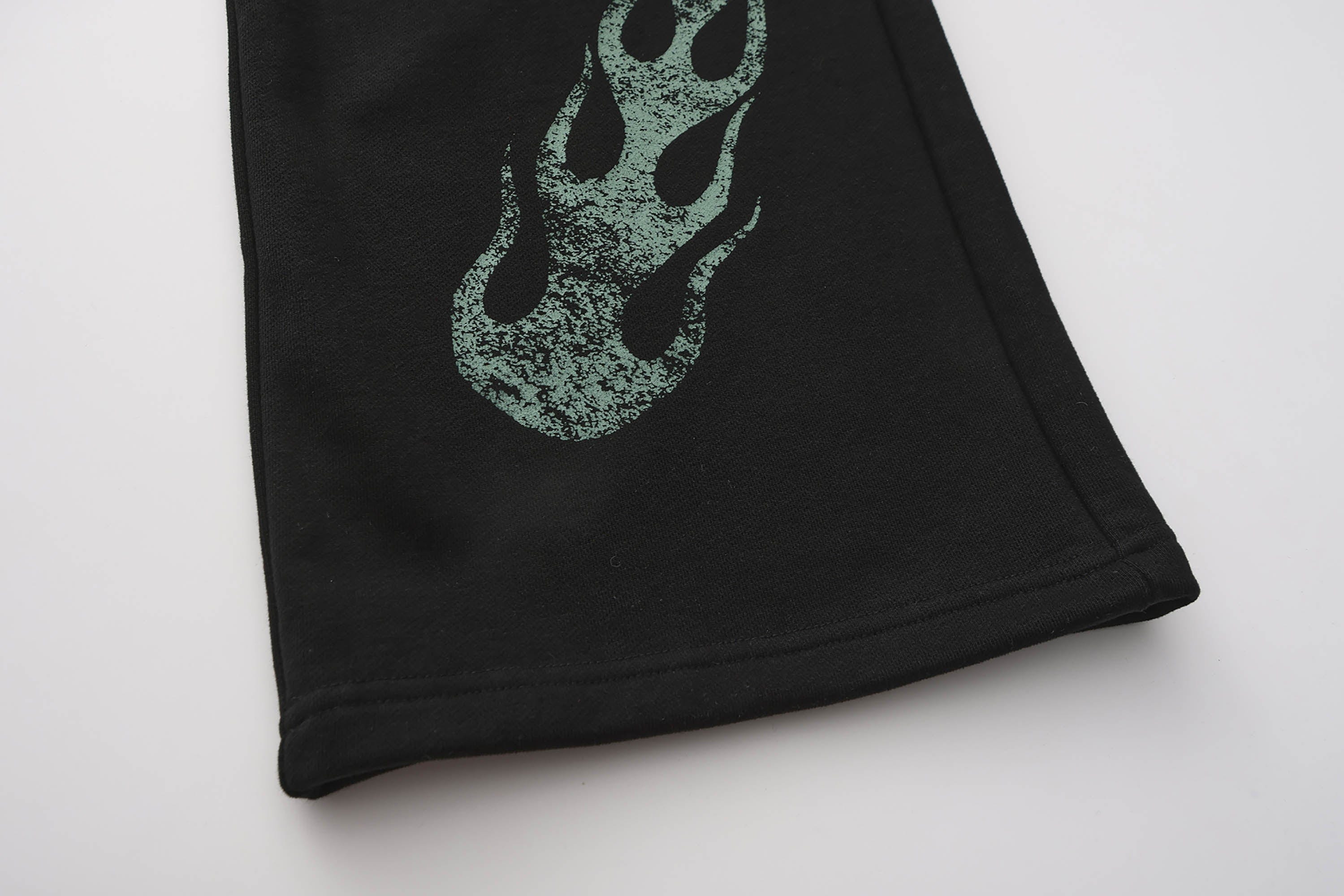 BLACK8MOB Flame Graphics Sweatpants