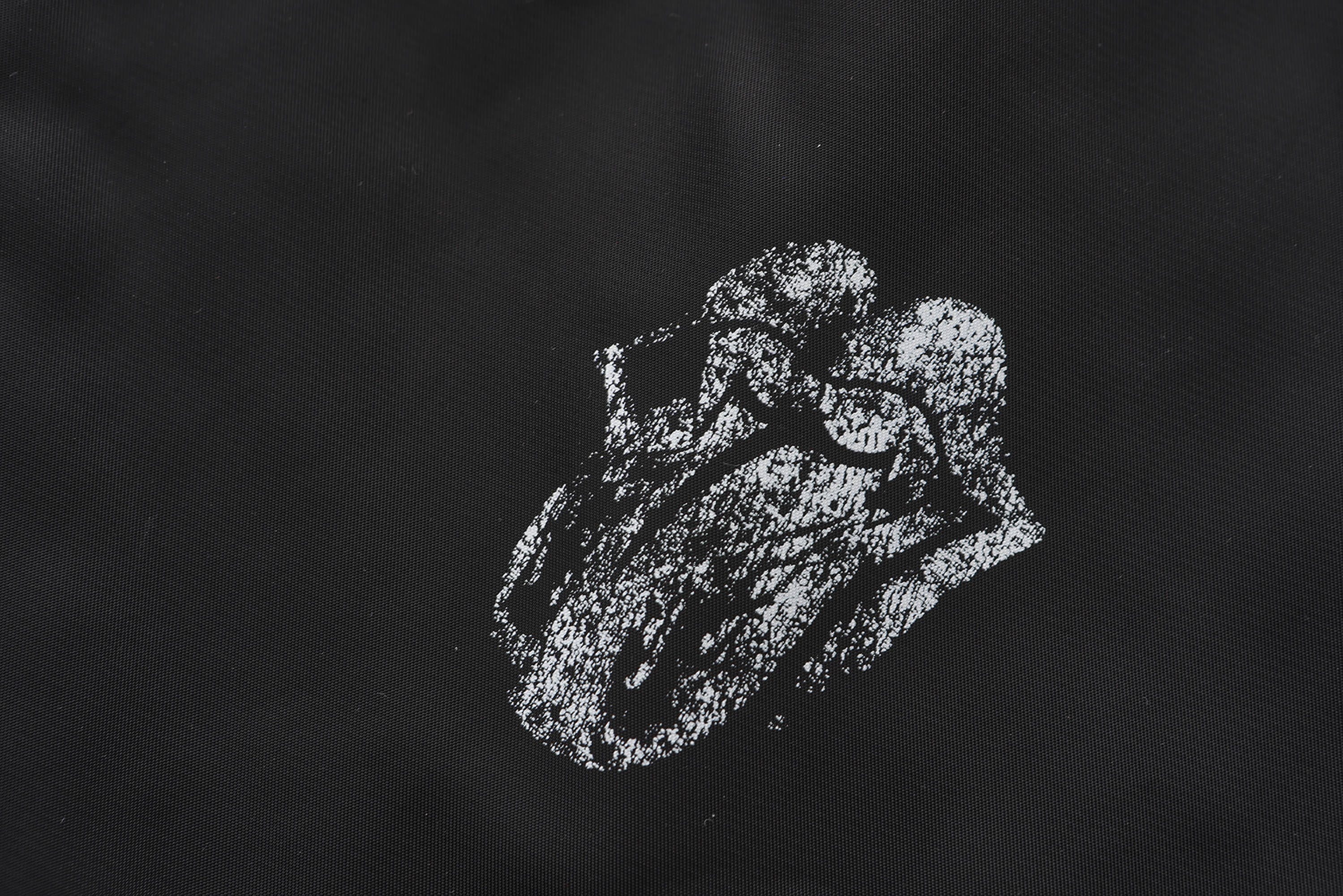 BLACK8MOB Flame Detachable-Fur Hooded Jacket