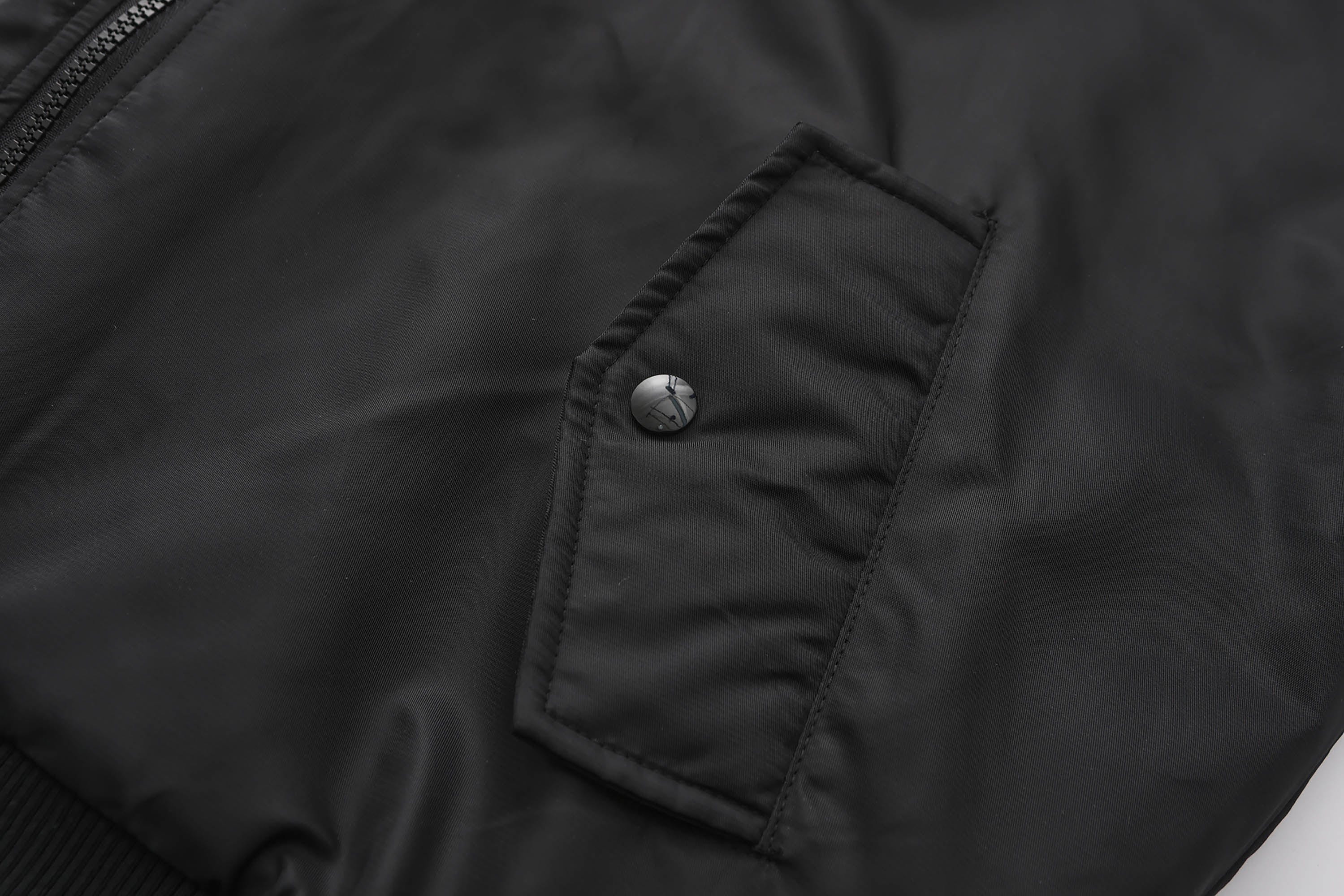 BLACK8MOB Flame Detachable-Fur Hooded Jacket