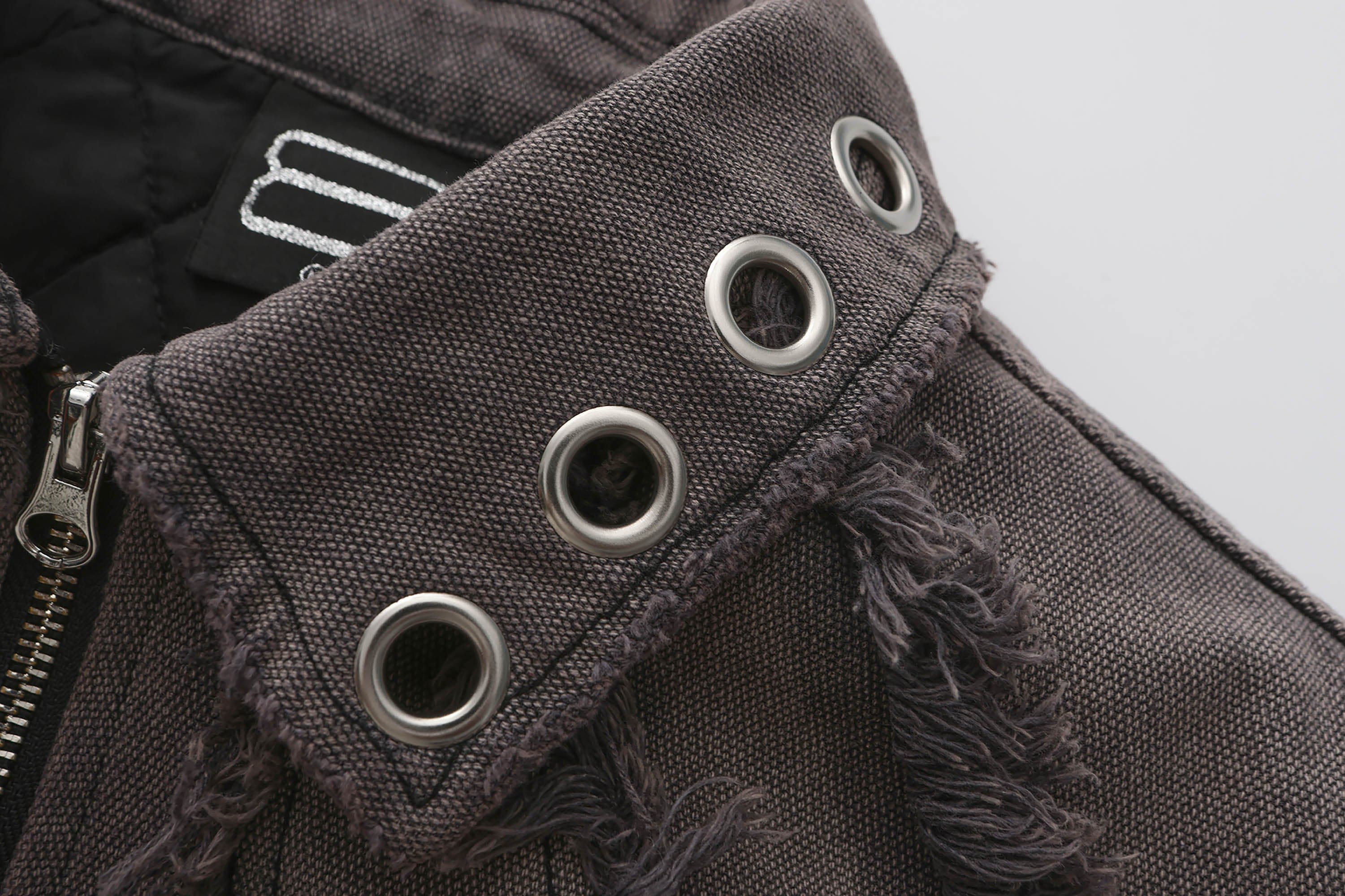 BLACK8MOB Deconstructed Frayed Jacket