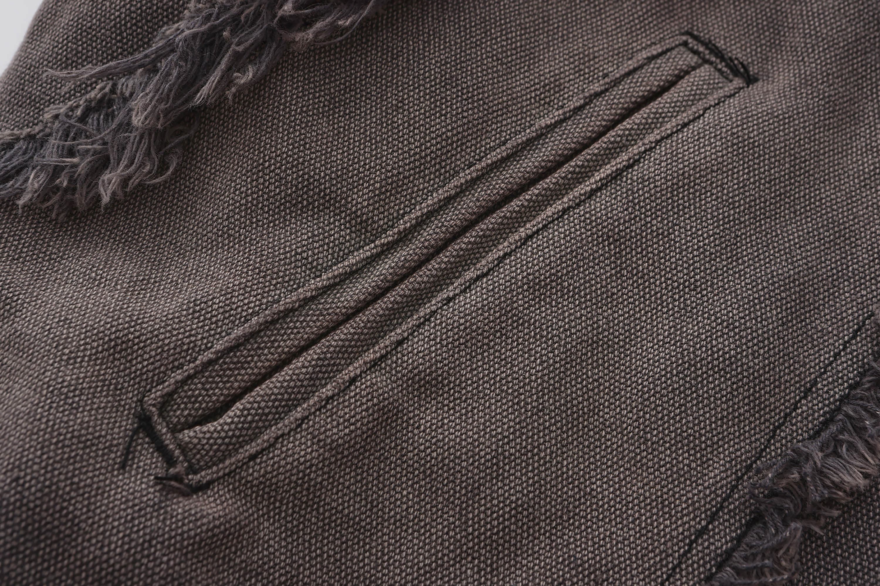 BLACK8MOB Deconstructed Frayed Jacket