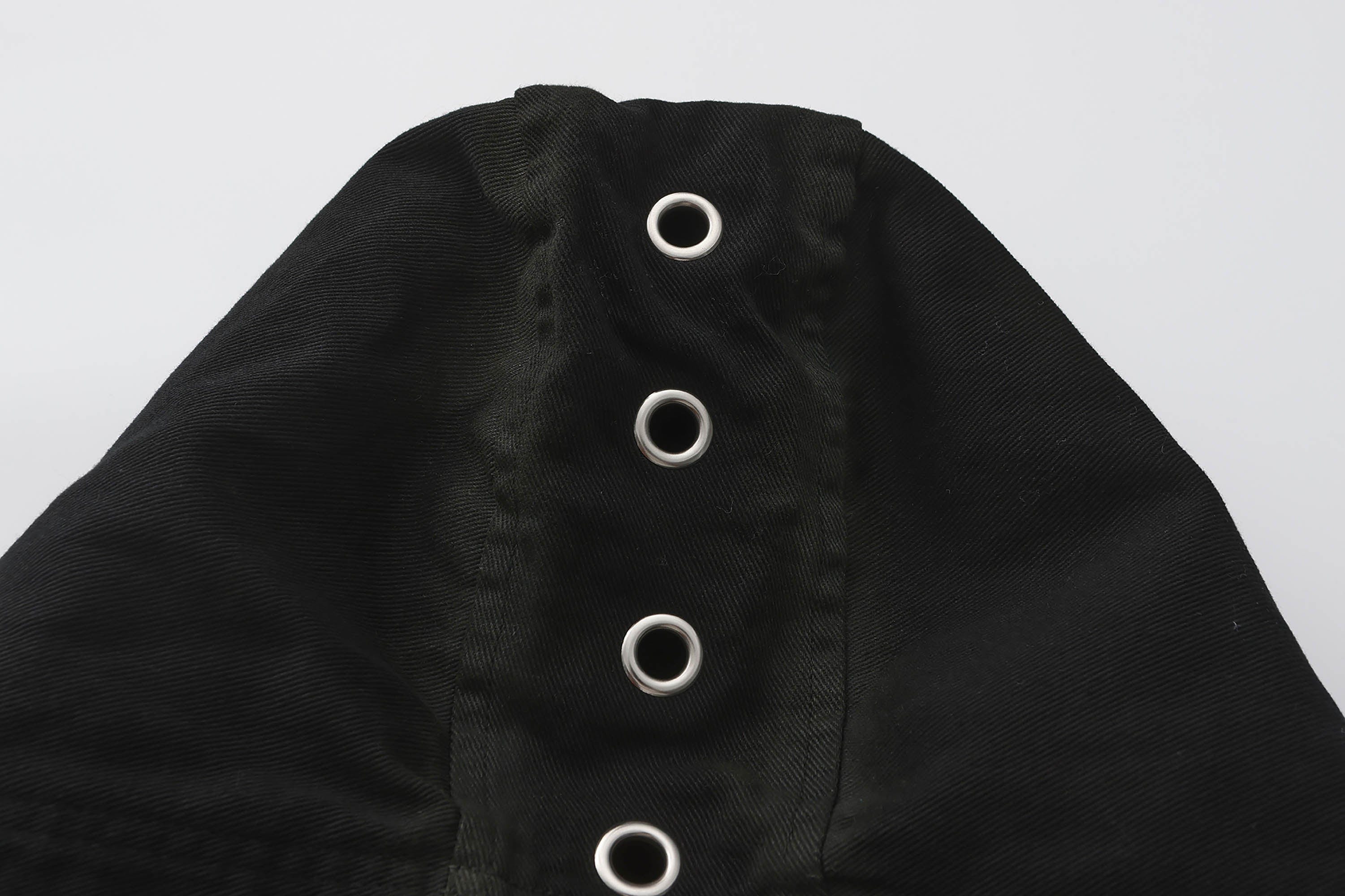BLACK8MOB Wrinkled Tie-Dye Zip-Up Hoodie
