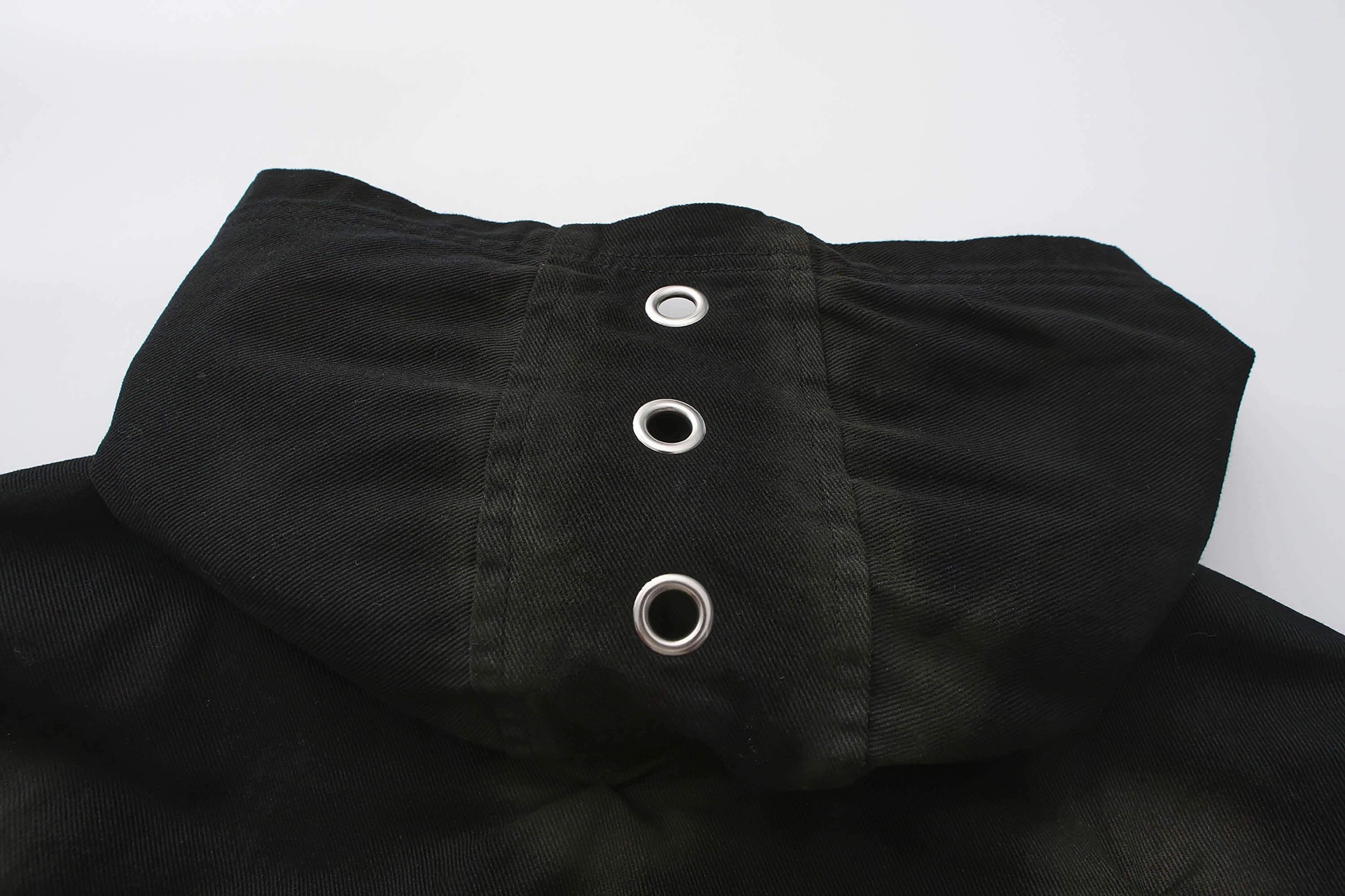 BLACK8MOB Wrinkled Tie-Dye Zip-Up Hoodie