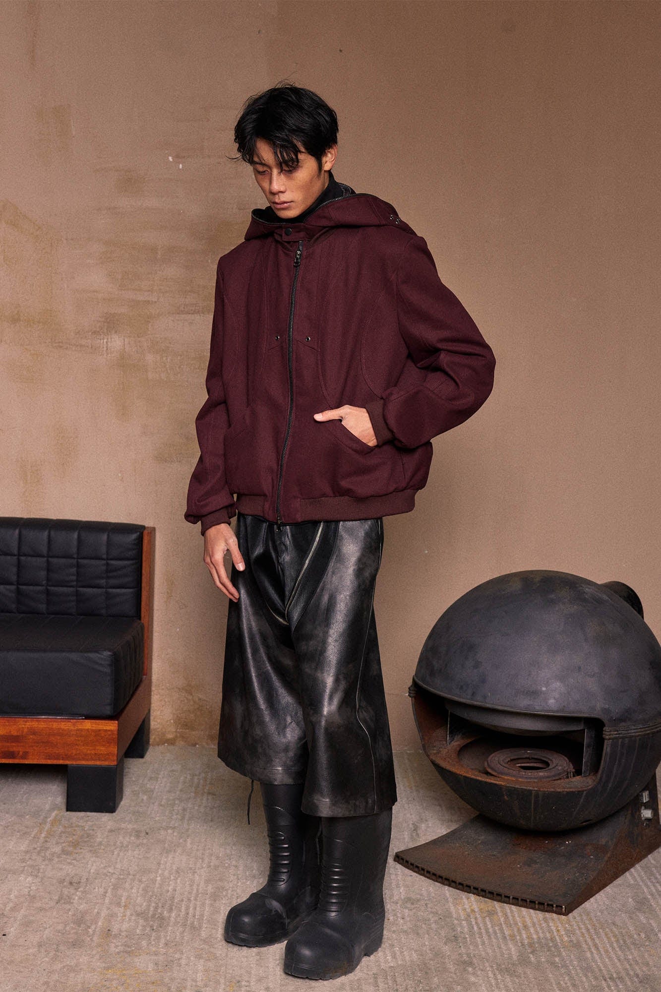 KADAKADA Cat Ears Perforated Hooded Jacket