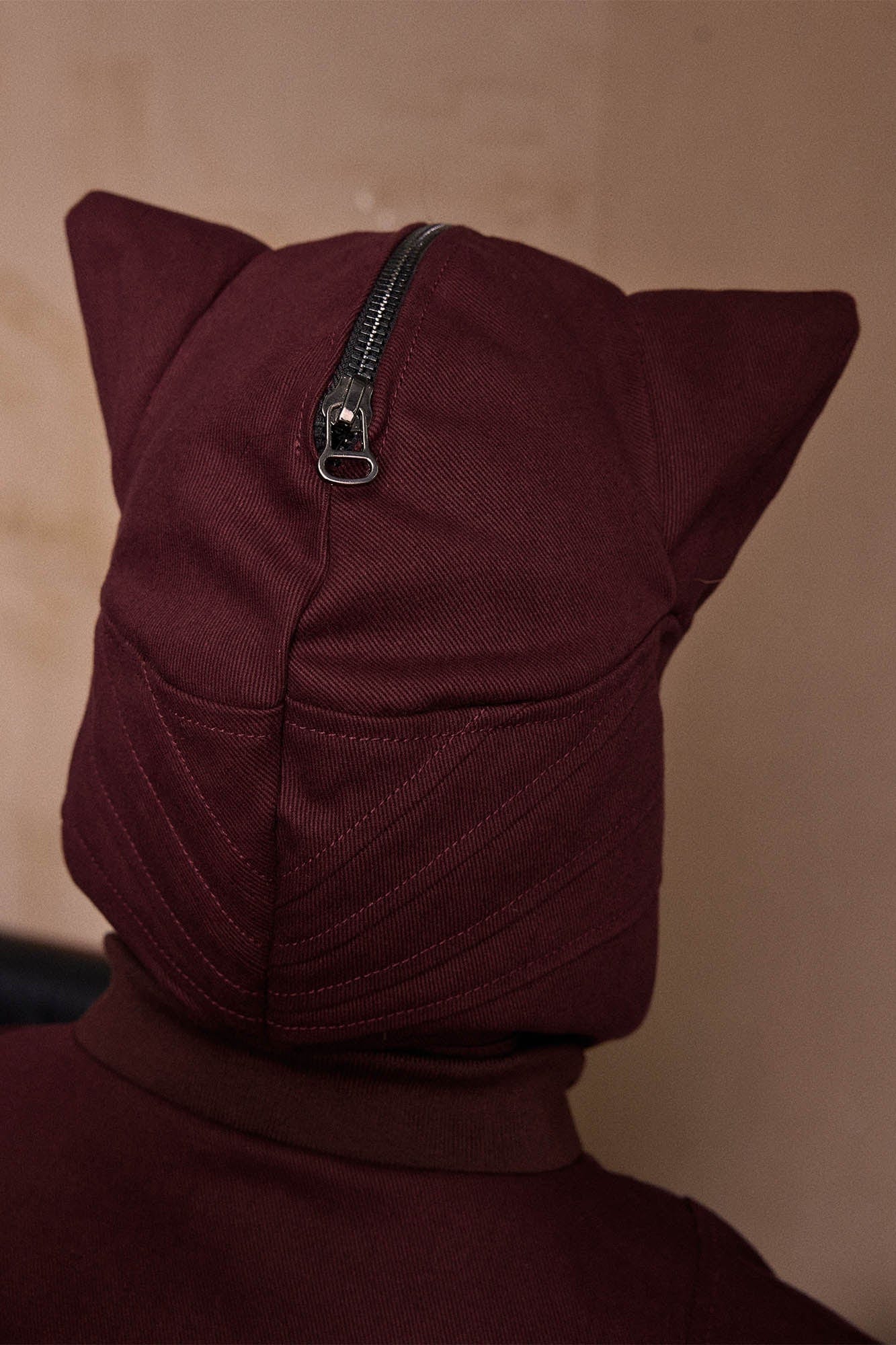 KADAKADA Cat Ears Perforated Hooded Jacket