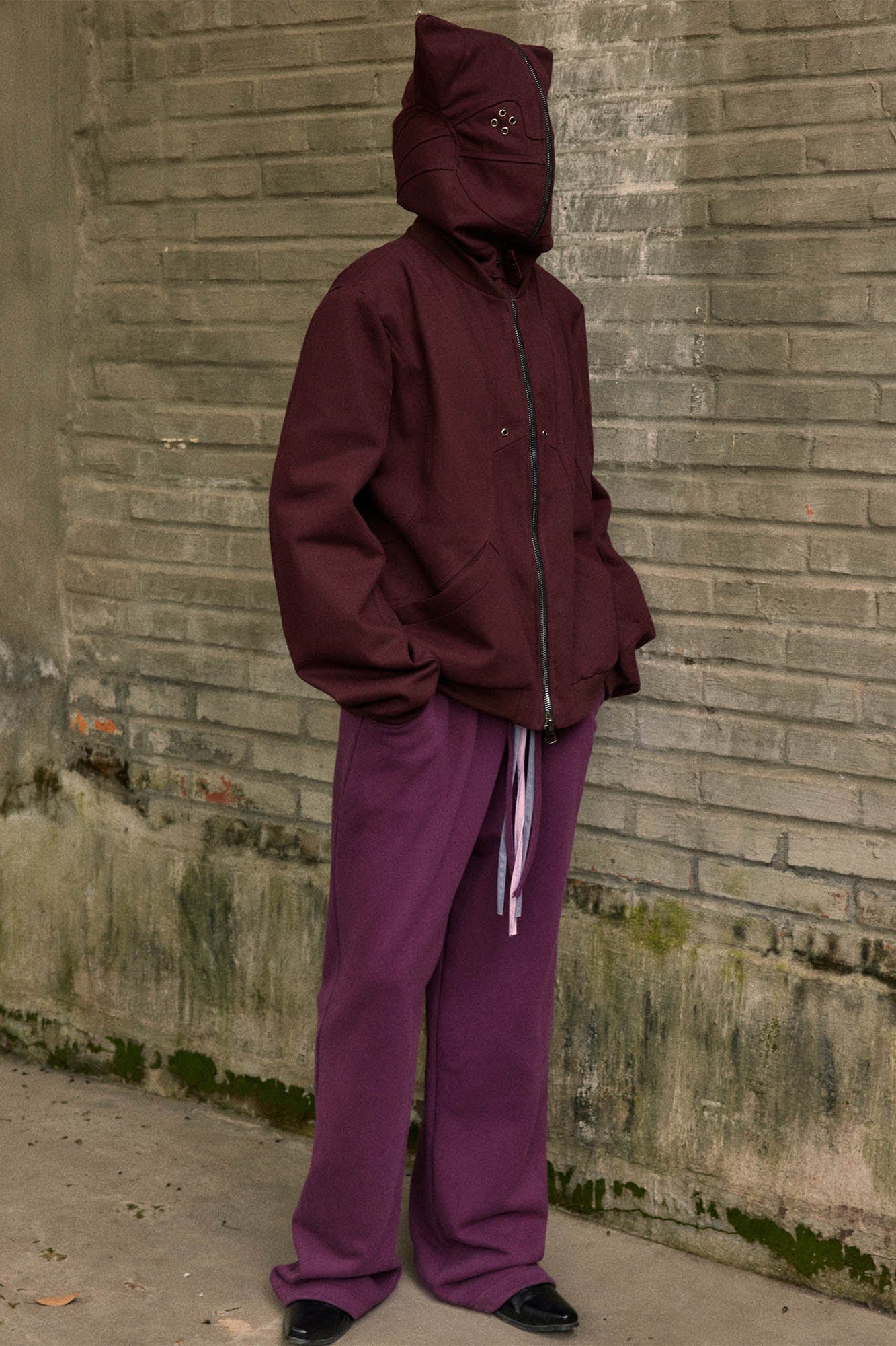 KADAKADA Cat Ears Perforated Hooded Jacket