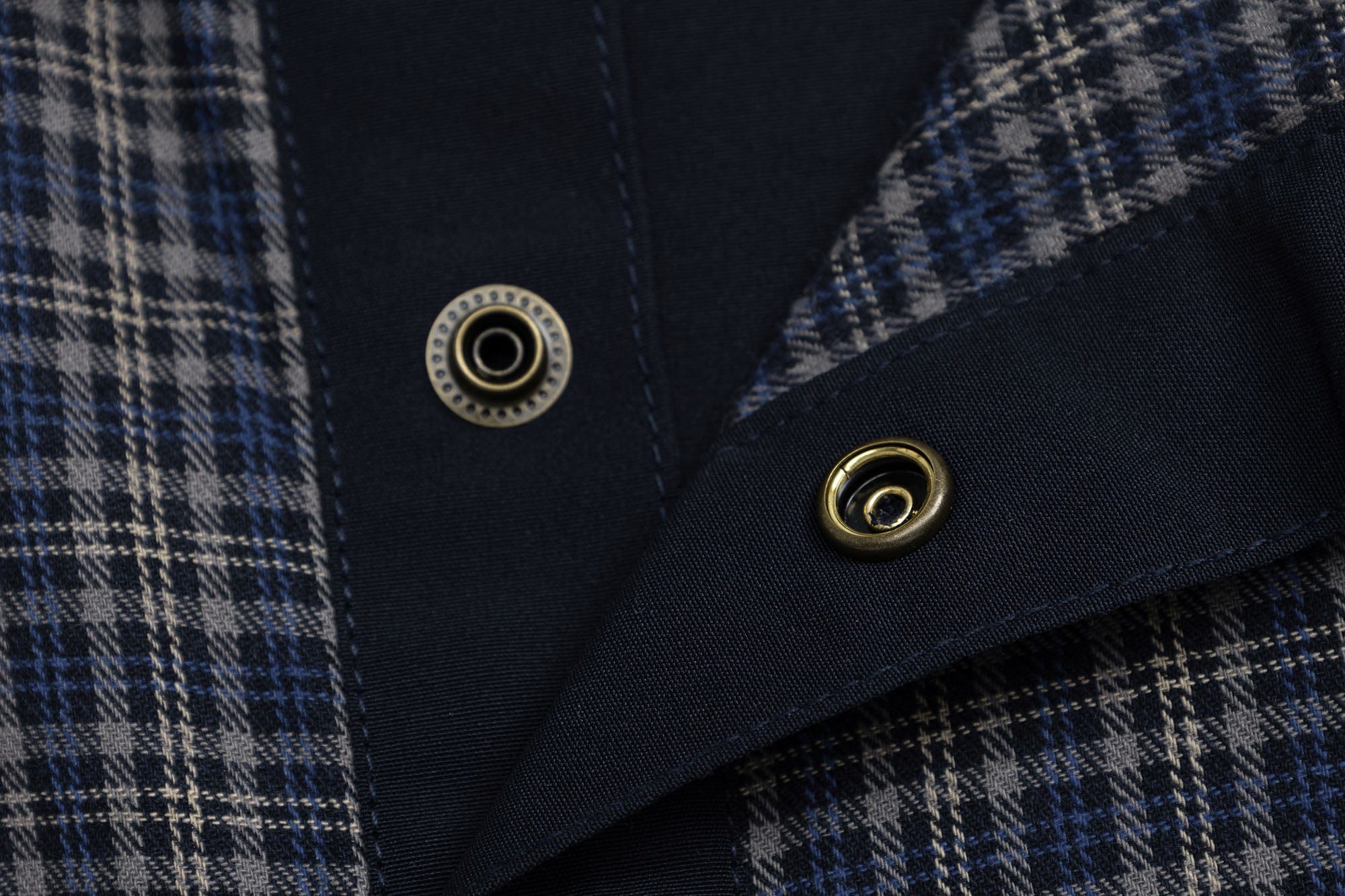 OVDY Retro Spliced Plaid Polo T-Shirt