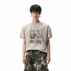SAVAGEGROWTHWORLD Boxer Graphic Washed T-Shirt