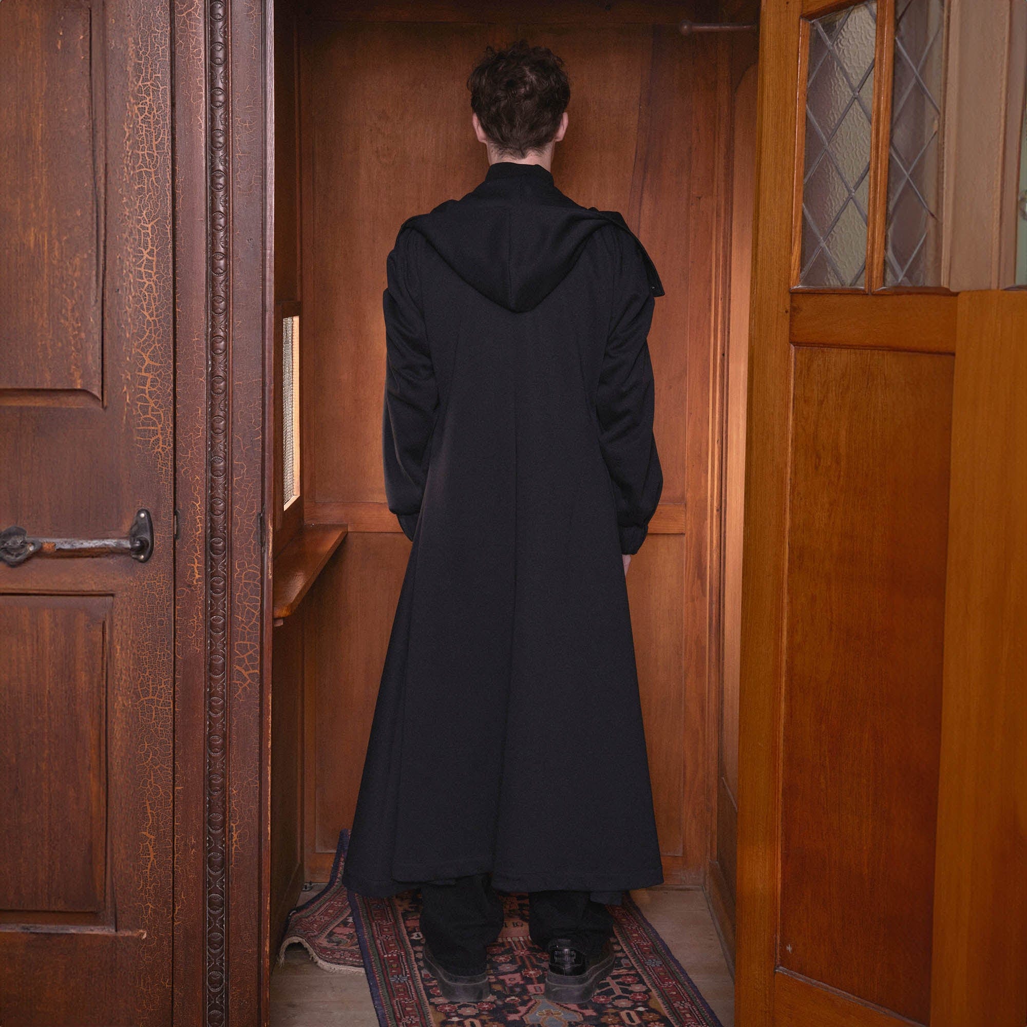 KADAKADA Hooded Pleated Shoulder Cloak