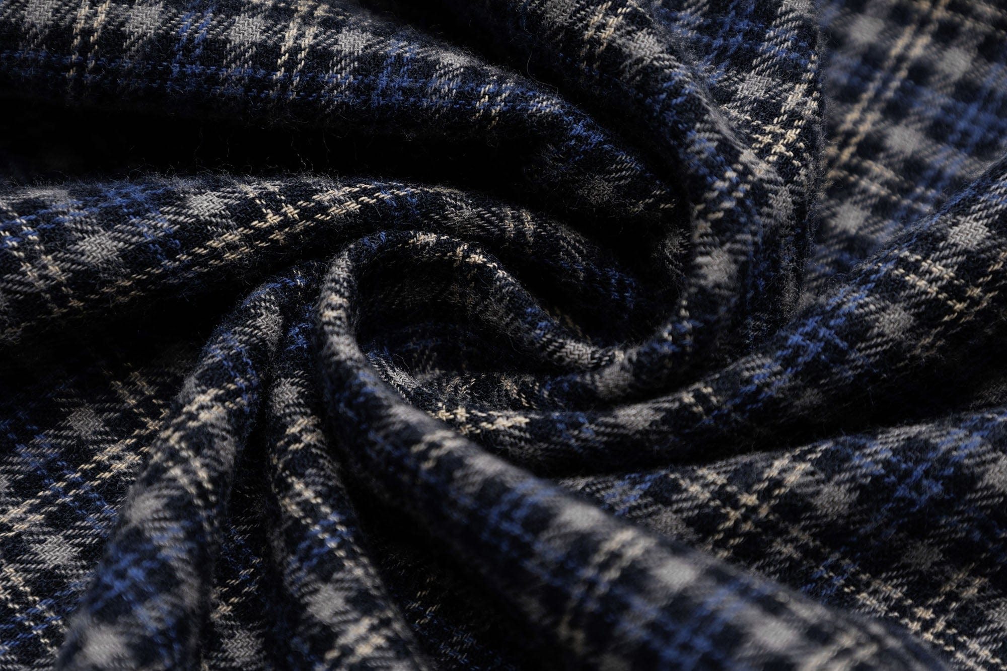 OVDY Raw-Edge Patchwork Graphic Plaid Half Shirt