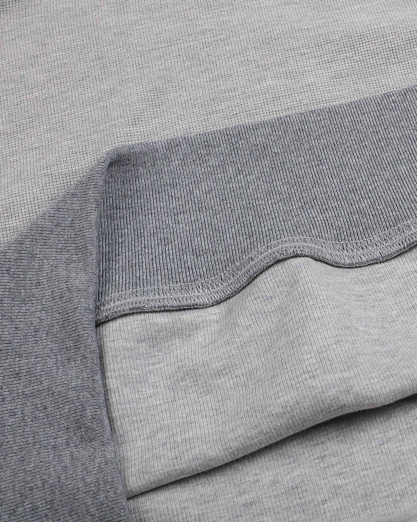 WHISTLEHUNTER Asymmetrical Zipper Rivet Mock Neck Light Sweatshirt