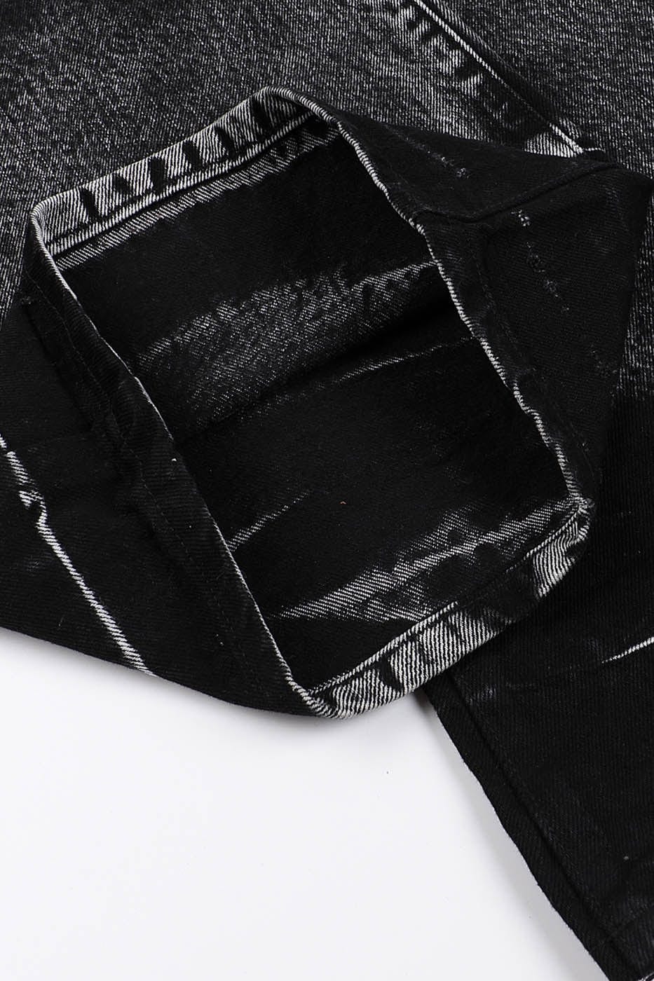 DND4DES Lightning Crease Washed Flared Jeans Black