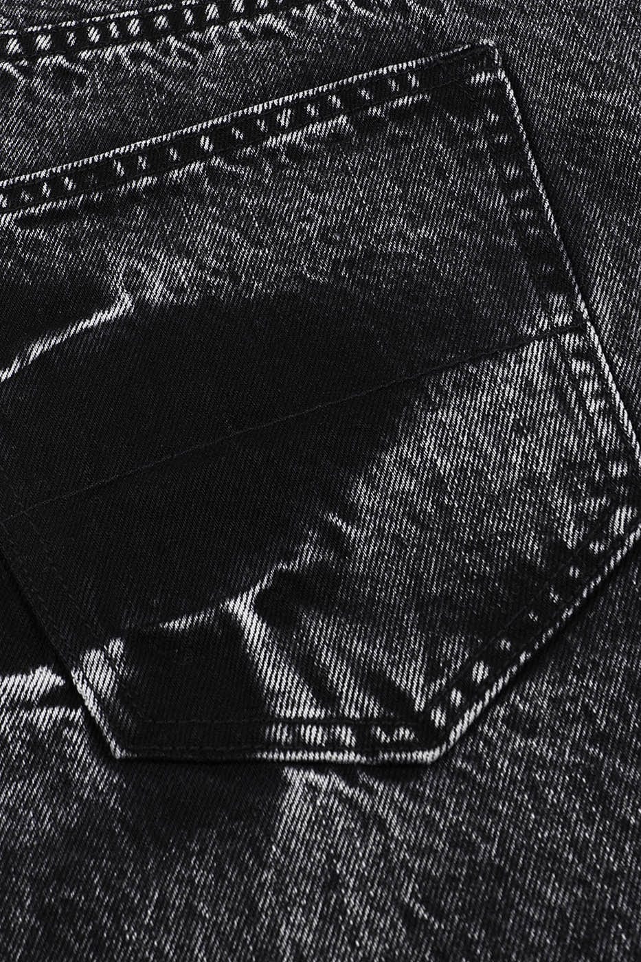 DND4DES Lightning Crease Washed Flared Jeans Black