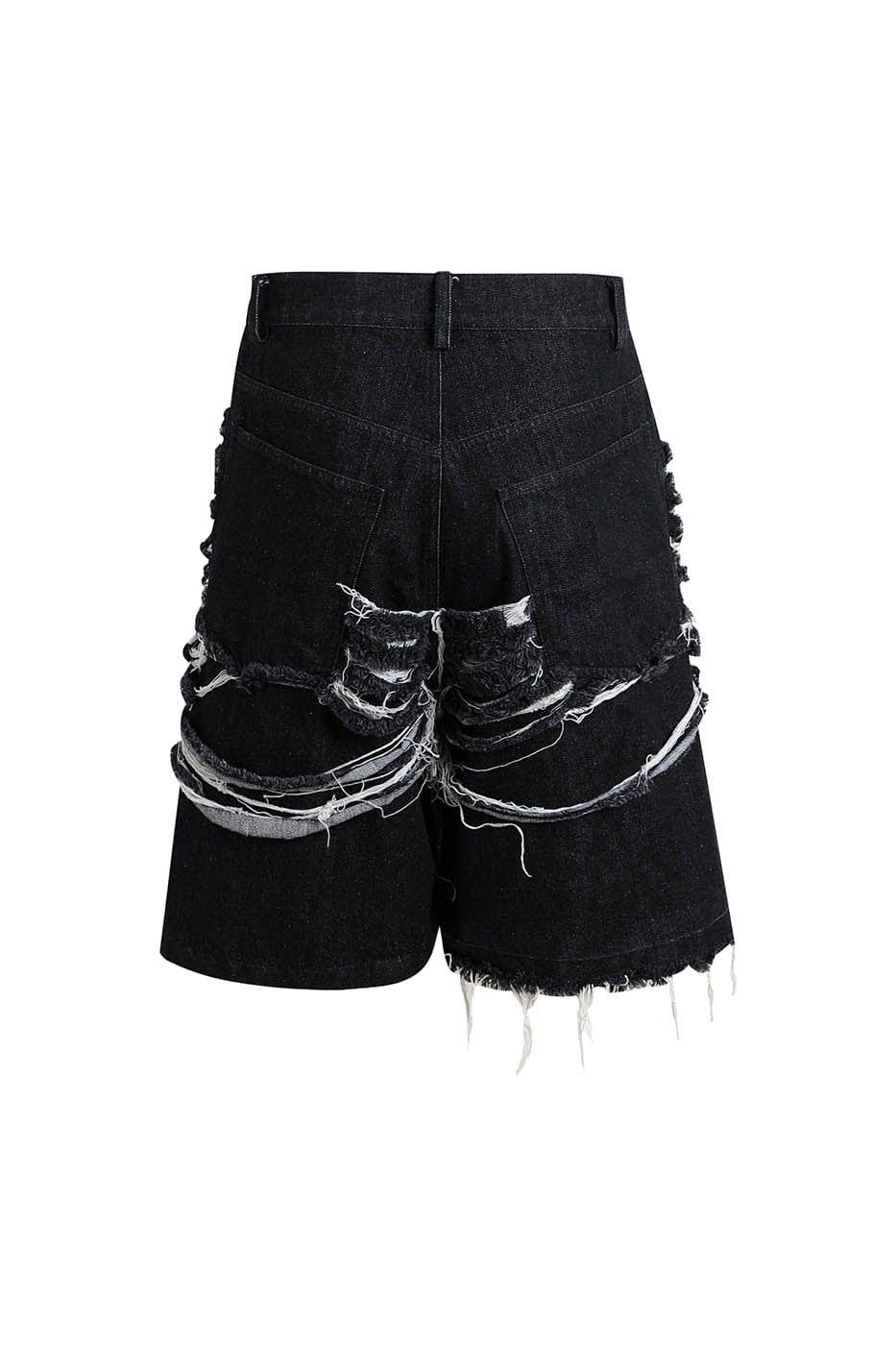 DND4DES Heavily Distressed Denim Shorts