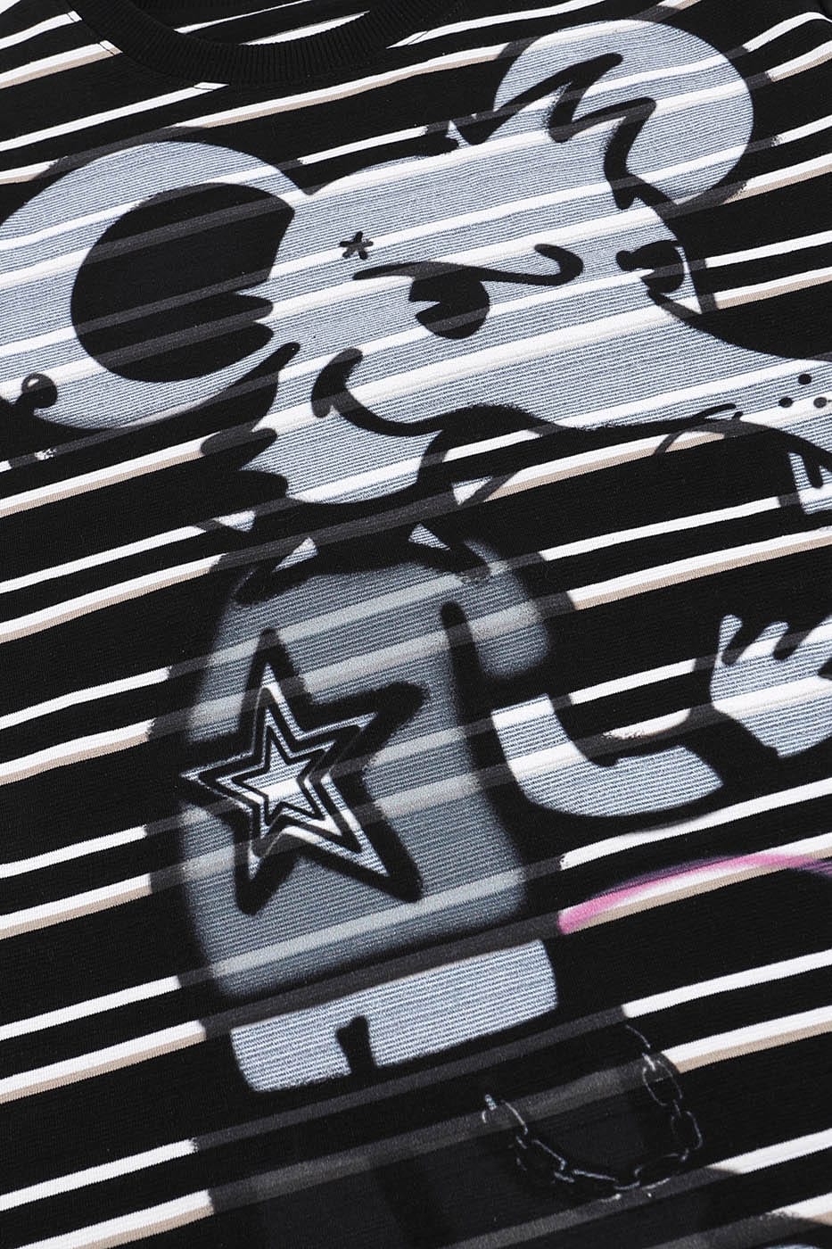 DND4DES The Rat Graffiti Striped T-Shirt