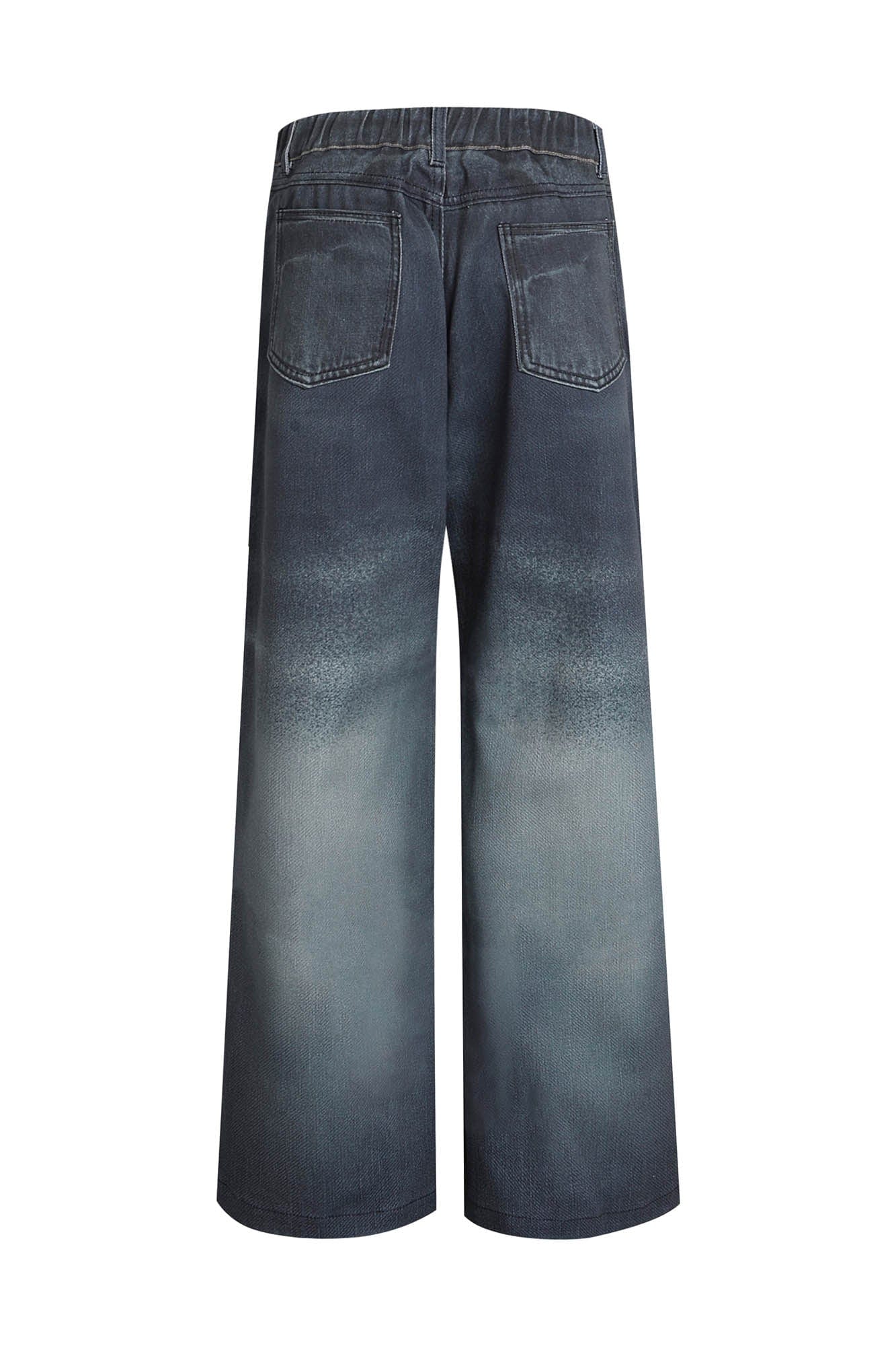 DND4DES×Faychui Leopard Wings Embroidered Wide-Leg Jeans