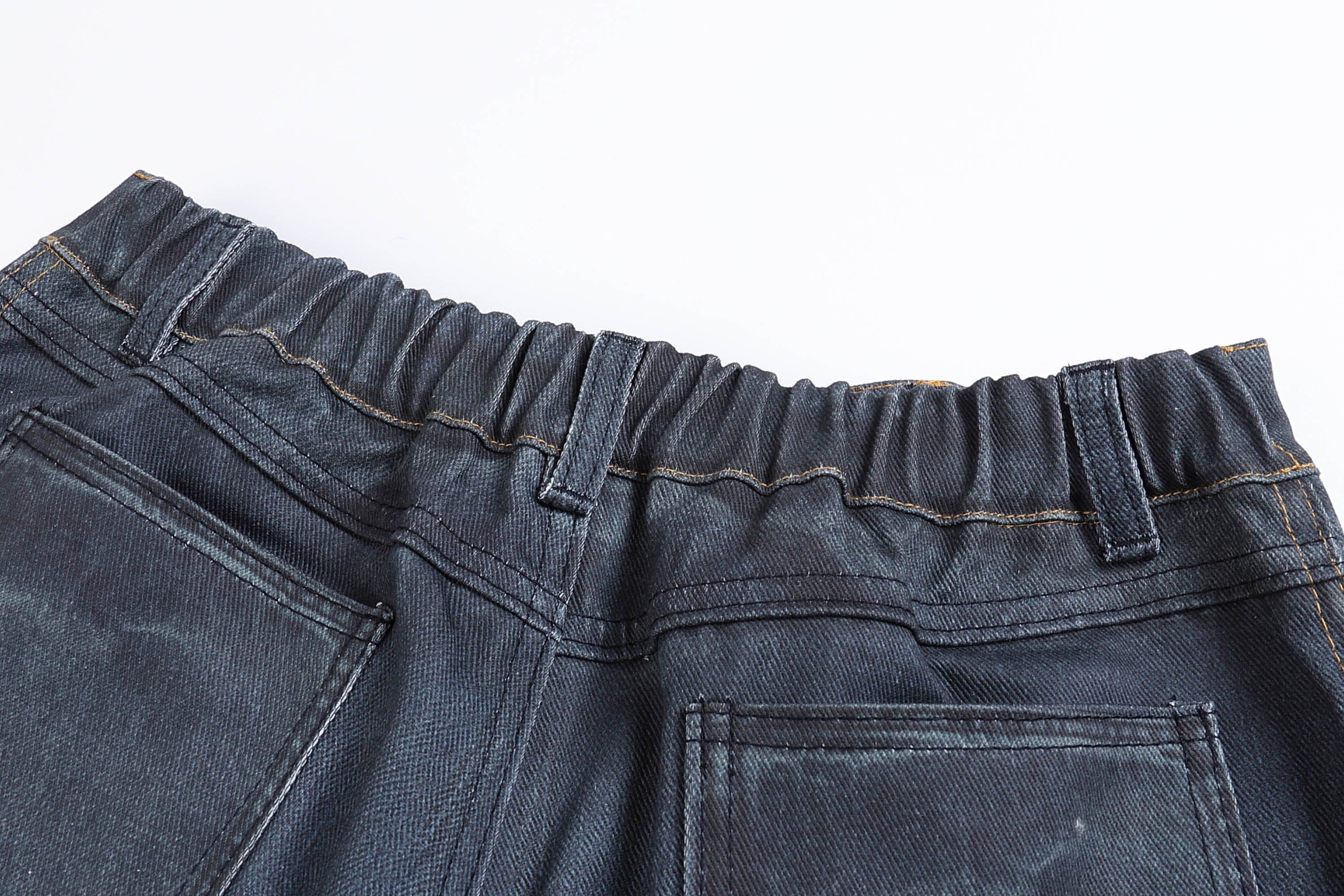 DND4DES×Faychui Leopard Wings Embroidered Wide-Leg Jeans